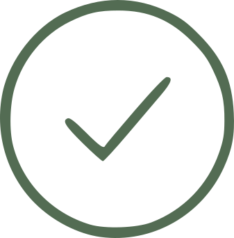 Checkmark inside a circle