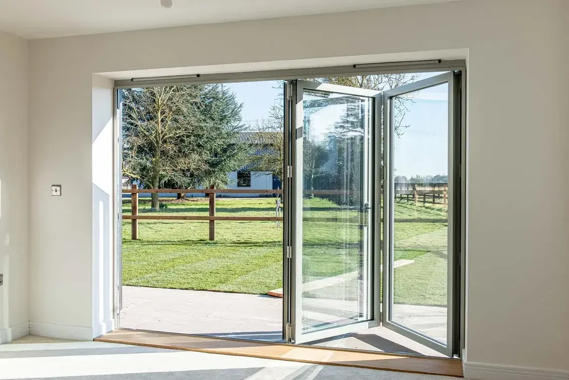 aluminium grey bi-fold doors