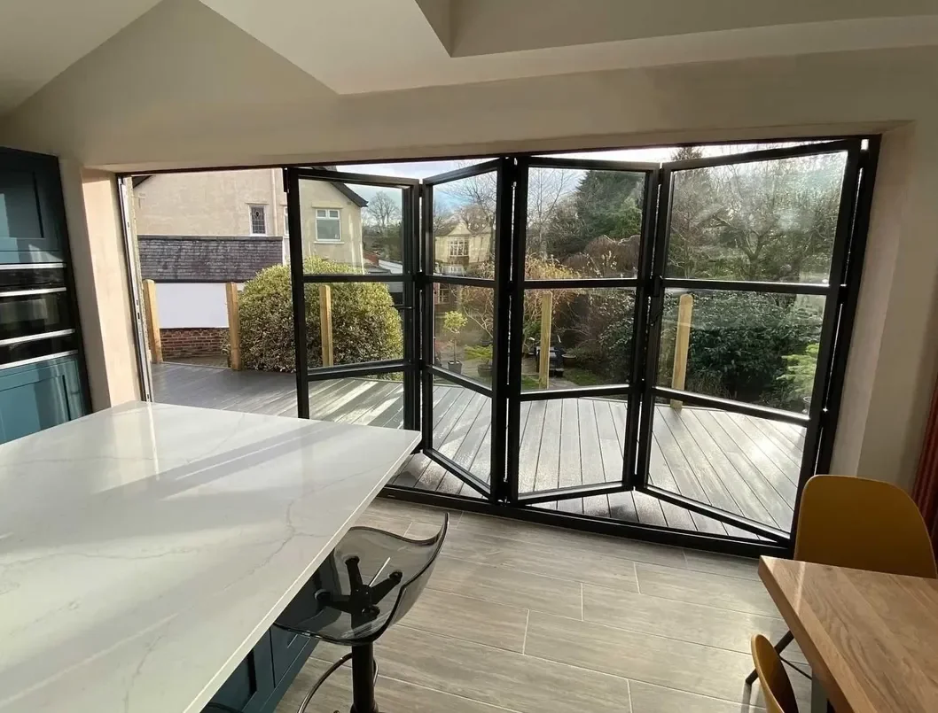 black heritage bi-fold door
