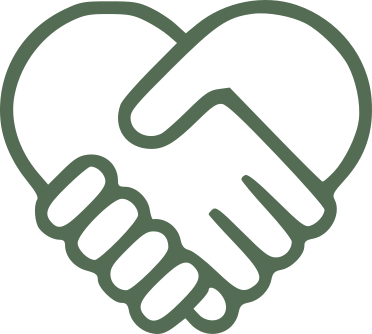 Outline of two hands shaking, symbolizing agreement or cooperation.