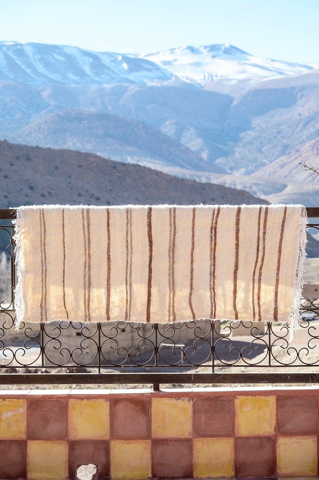 Moroccan Flatweave: Brushed Stripes
