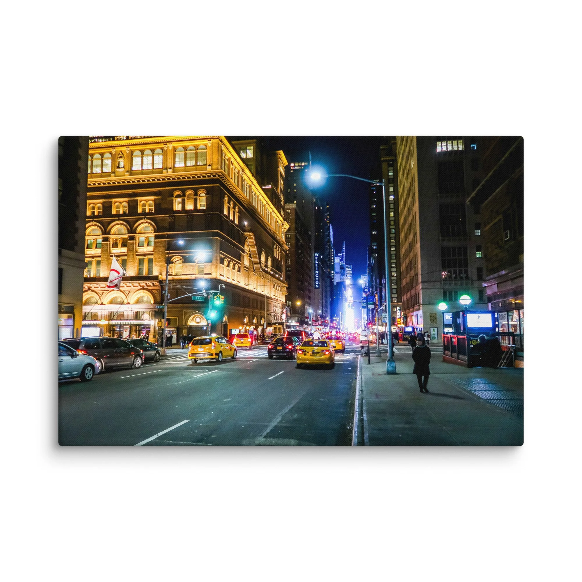 New York’s unstoppable city soul, golden-hour-to-night drama, and monumental scale—ideal for lovers of NYC photography, Broadway night art,