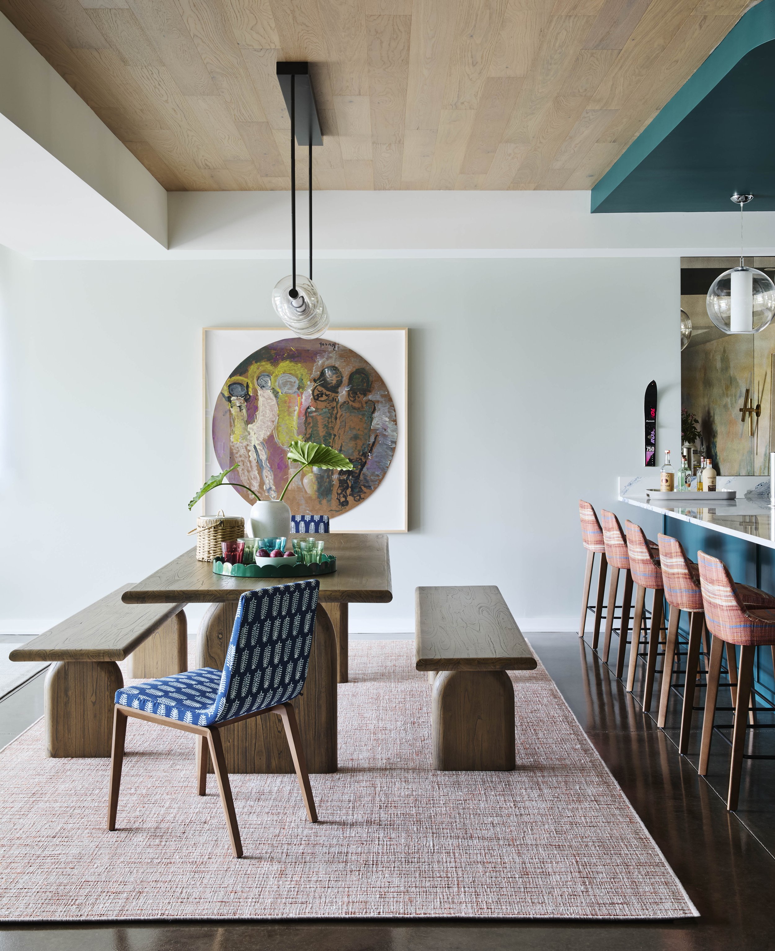 gameroom with table and bar