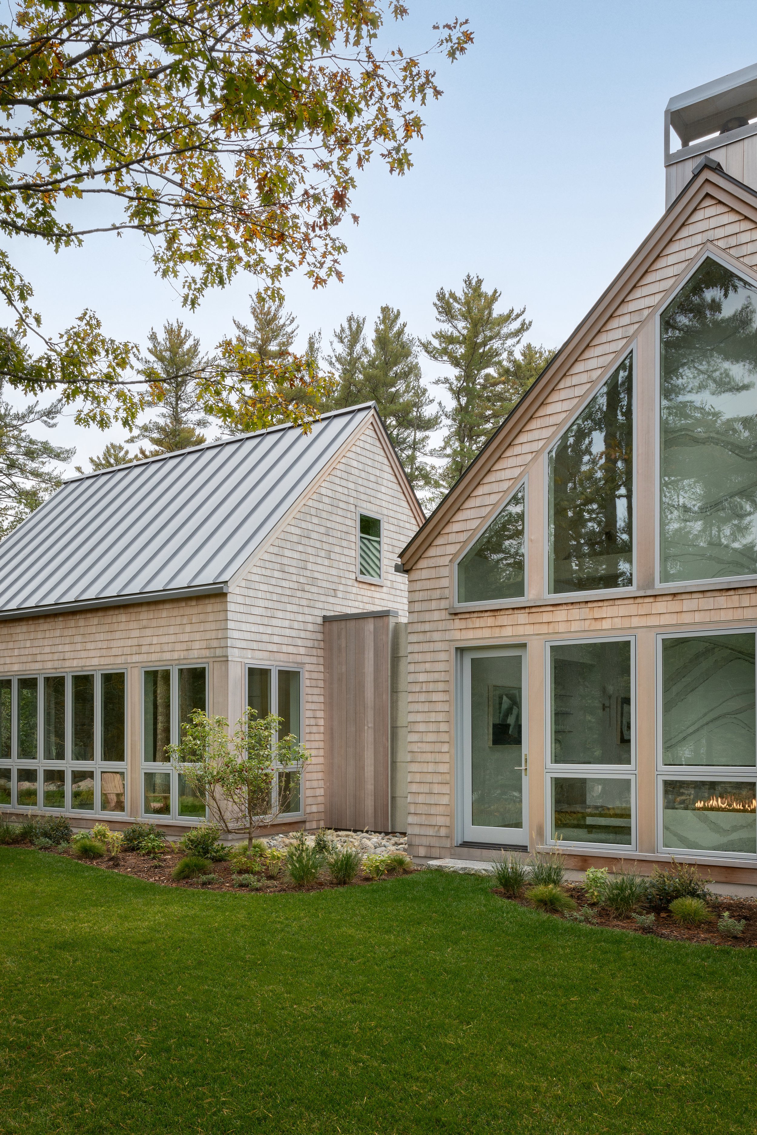 modern home design with large windows