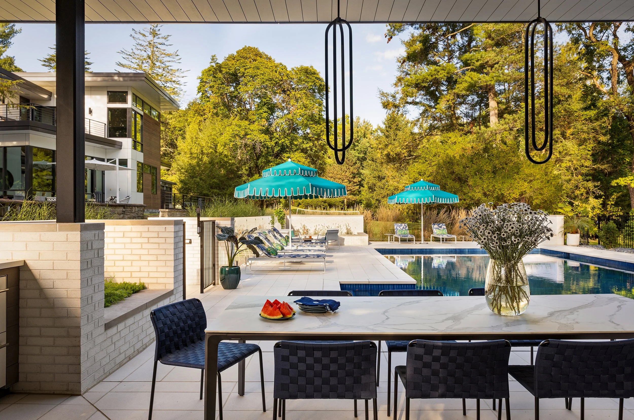 modern house pool minimalist design outdoor living sleek architecture