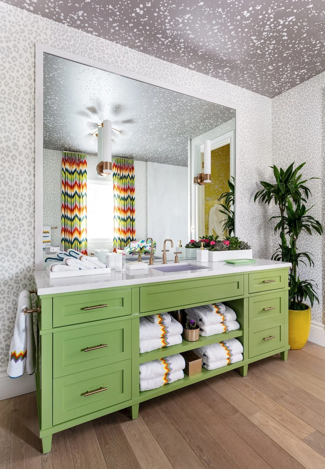 bright-green-bathroom-vanity-white-quartz-countertop-gold-fixtures.jpg