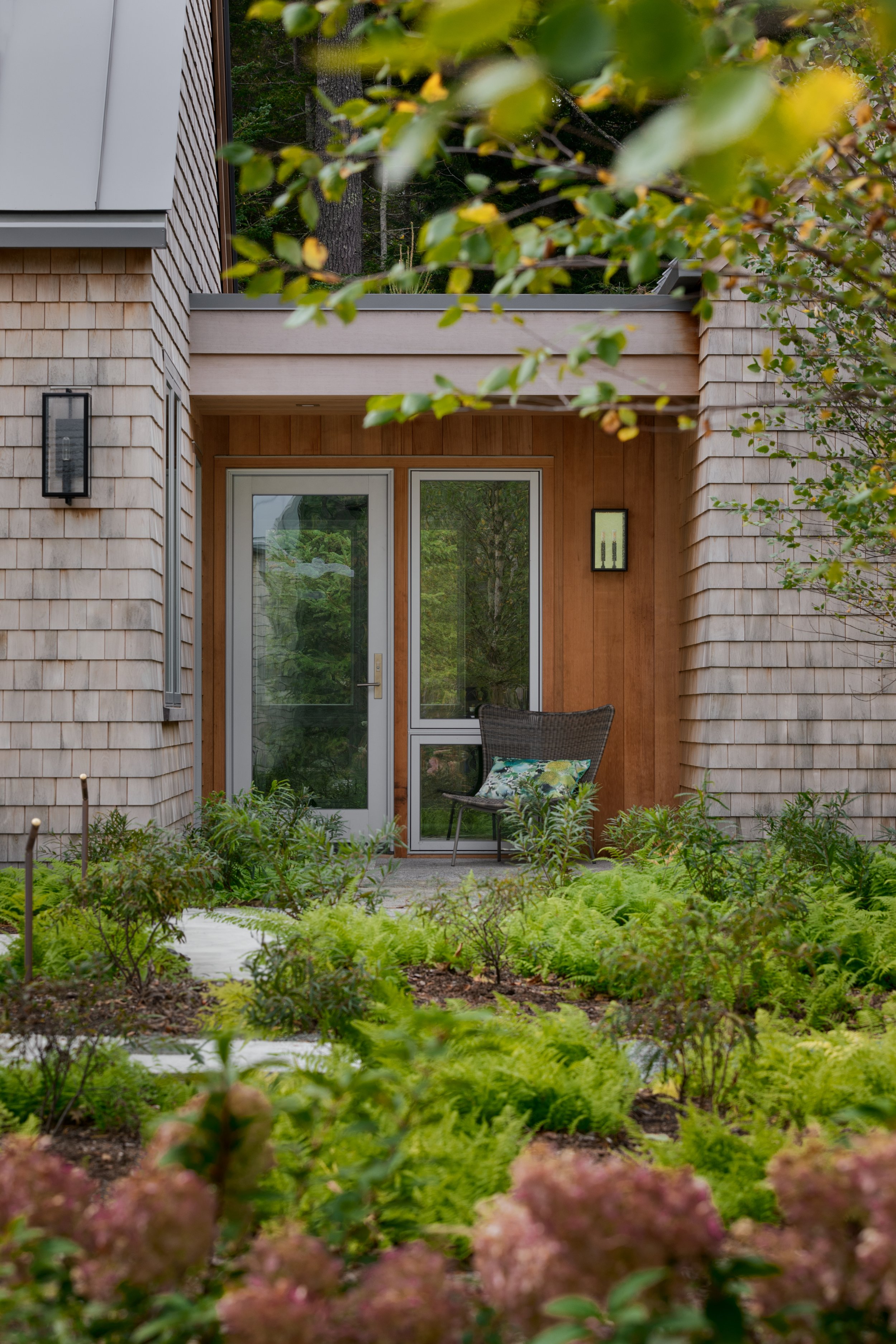 lush greenery and landscaping for modern home