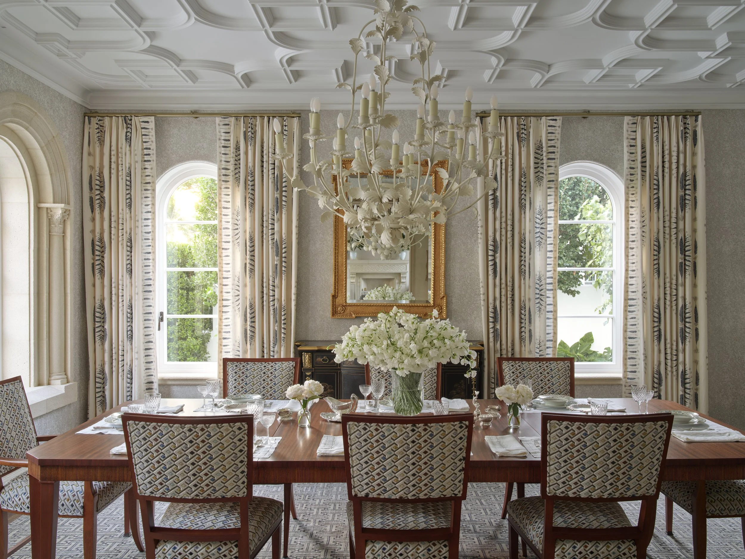 elegant dining room chandelier stylish chairs formal dining space home decor architectural design french inspired