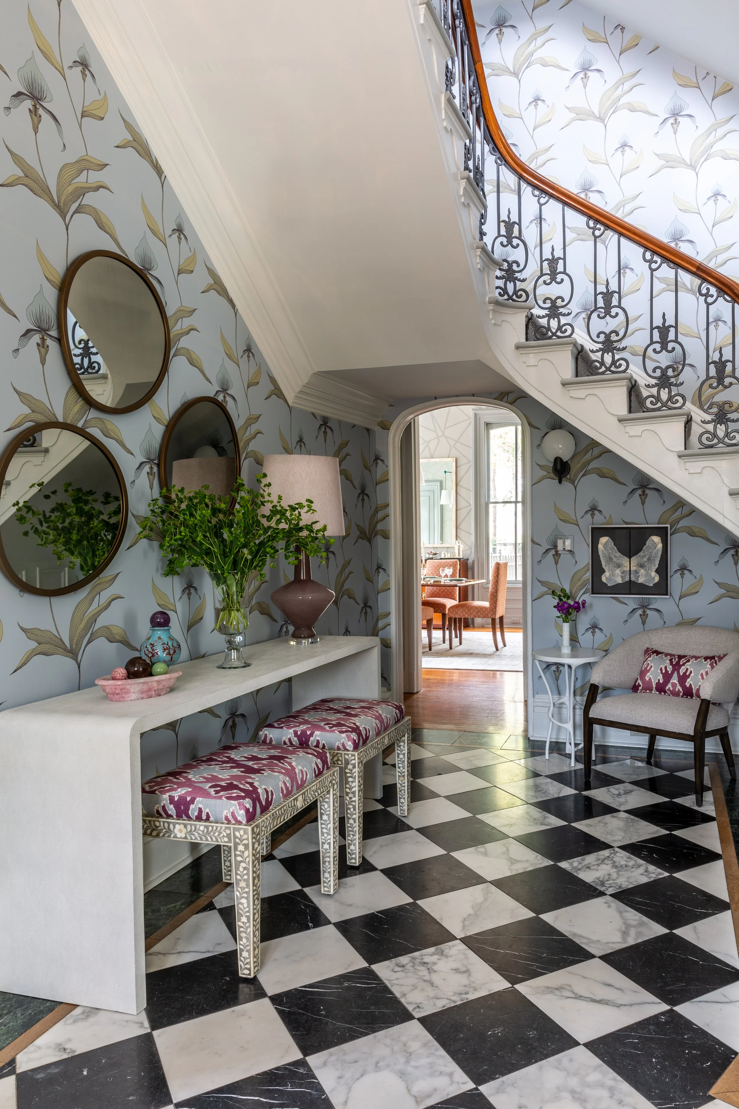 inviting-entry-marble-floors-historic-pittsburgh-house-console-statement-mirrors.jpg