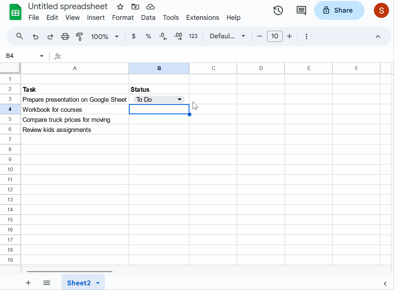How To Create A Dropdown List — How To Google Sheets