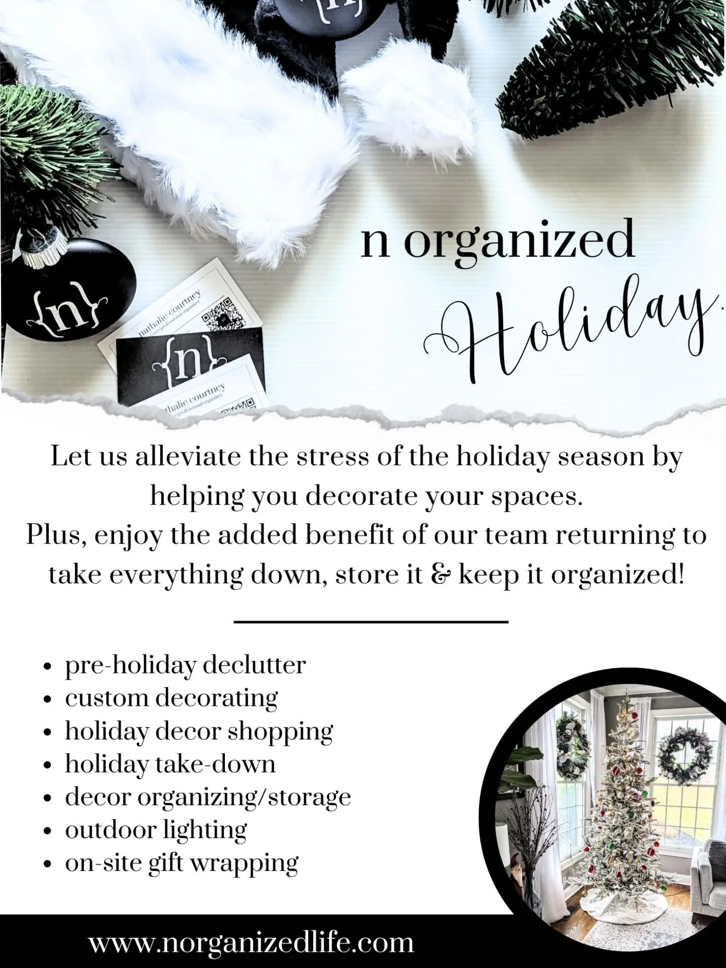 It's back!! 🎄🎁

The holiday season is a perfect time for our organizing specialists turned organizing elves to weave their magic ✨🪄

We love to make it fun! Whether it's having our team come decorate for you or tackle the task of holiday decor tak