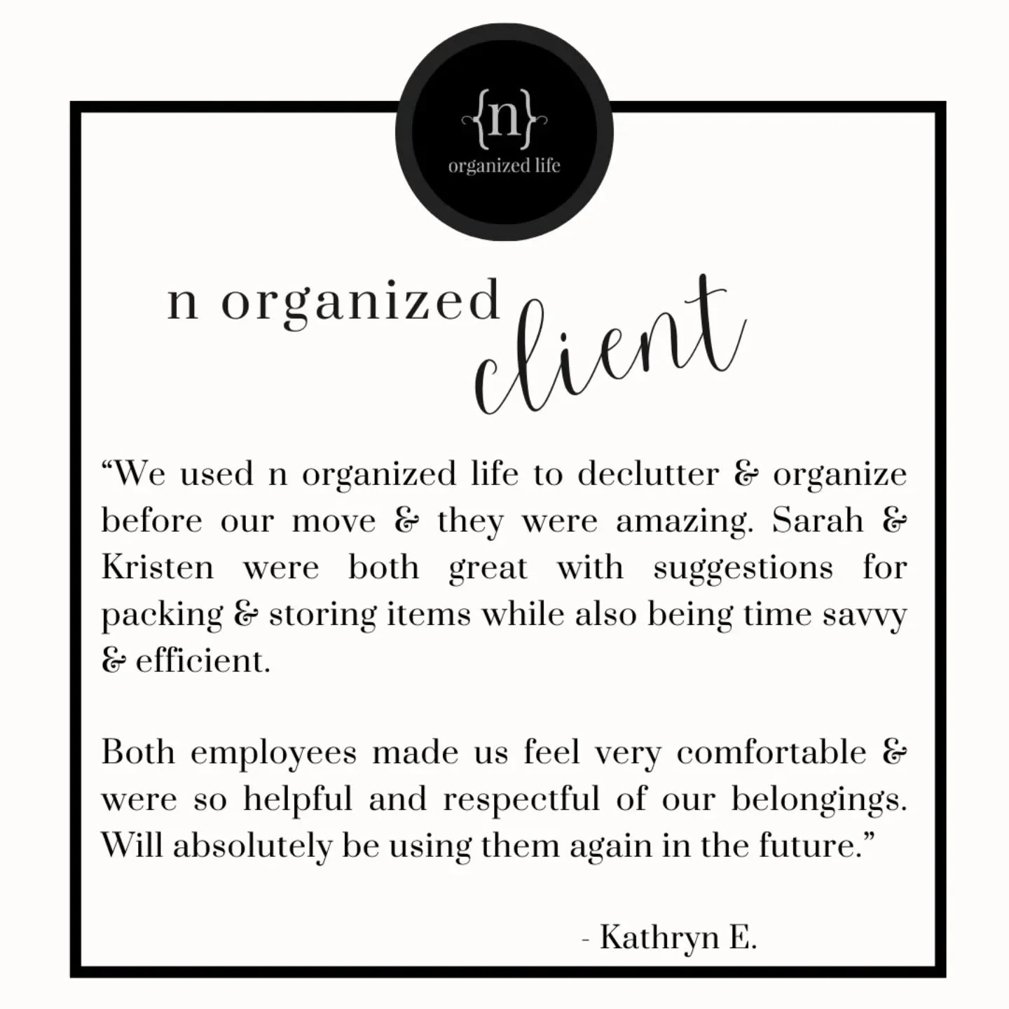 Moving is a stressful time &amp; we love making the transition smooth &amp; easy.

I am blessed to have a team that is a pure reflection of how I always want the client to feel. We're there to help - whether it's decluttering, organizing, downsizing 