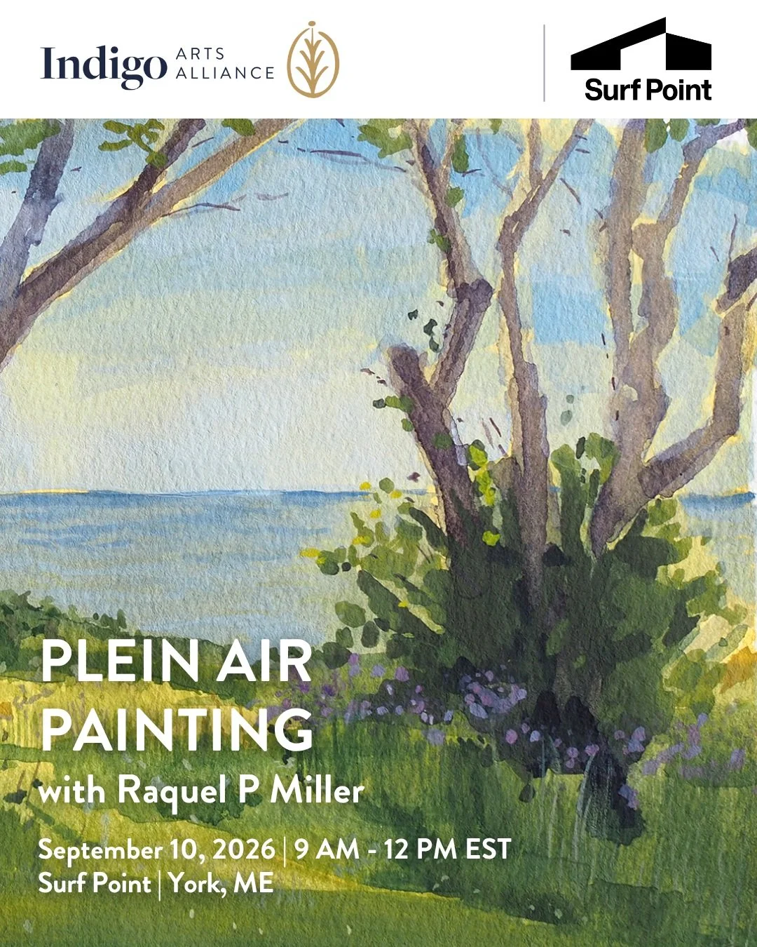 Spend a morning making artwork outdoors at Surf Point. Presented with @indigoartsalliance and facilitated by Maine-based artist and 2024 IAA David C. Driskell Fellow @raquelpmiller, this self-guided plein air session offers time to work independently