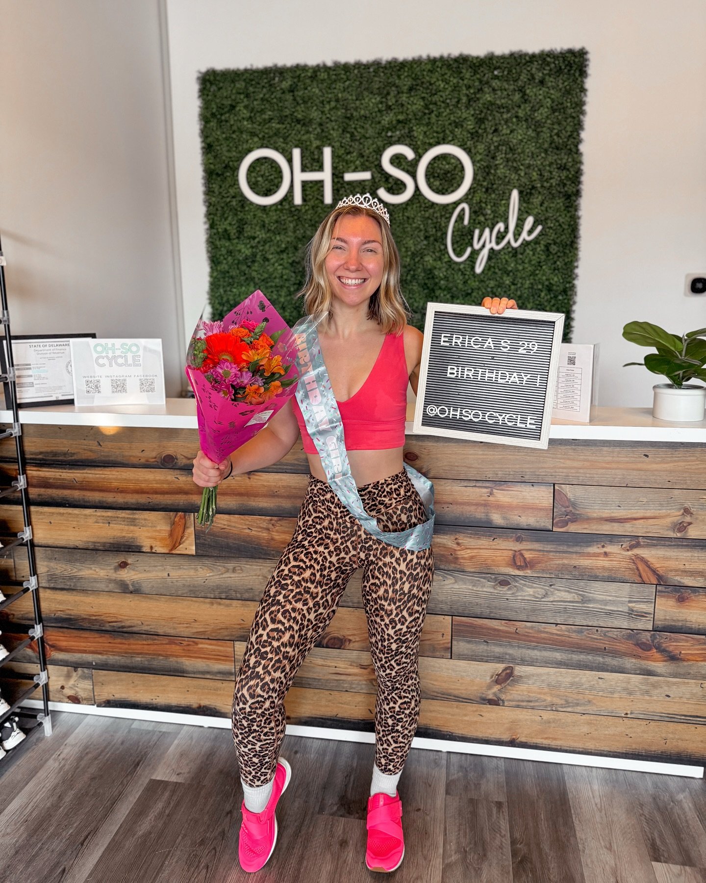 Spinning into another year of sparkle, sweat, and sass 💖🎉 Happy Birthday to our fearless leader Erica &mdash; one half of the powerhouse duo behind Oh-So and the queen of the bike 👑 We love you more than a double shot of espresso before a 6AM ride