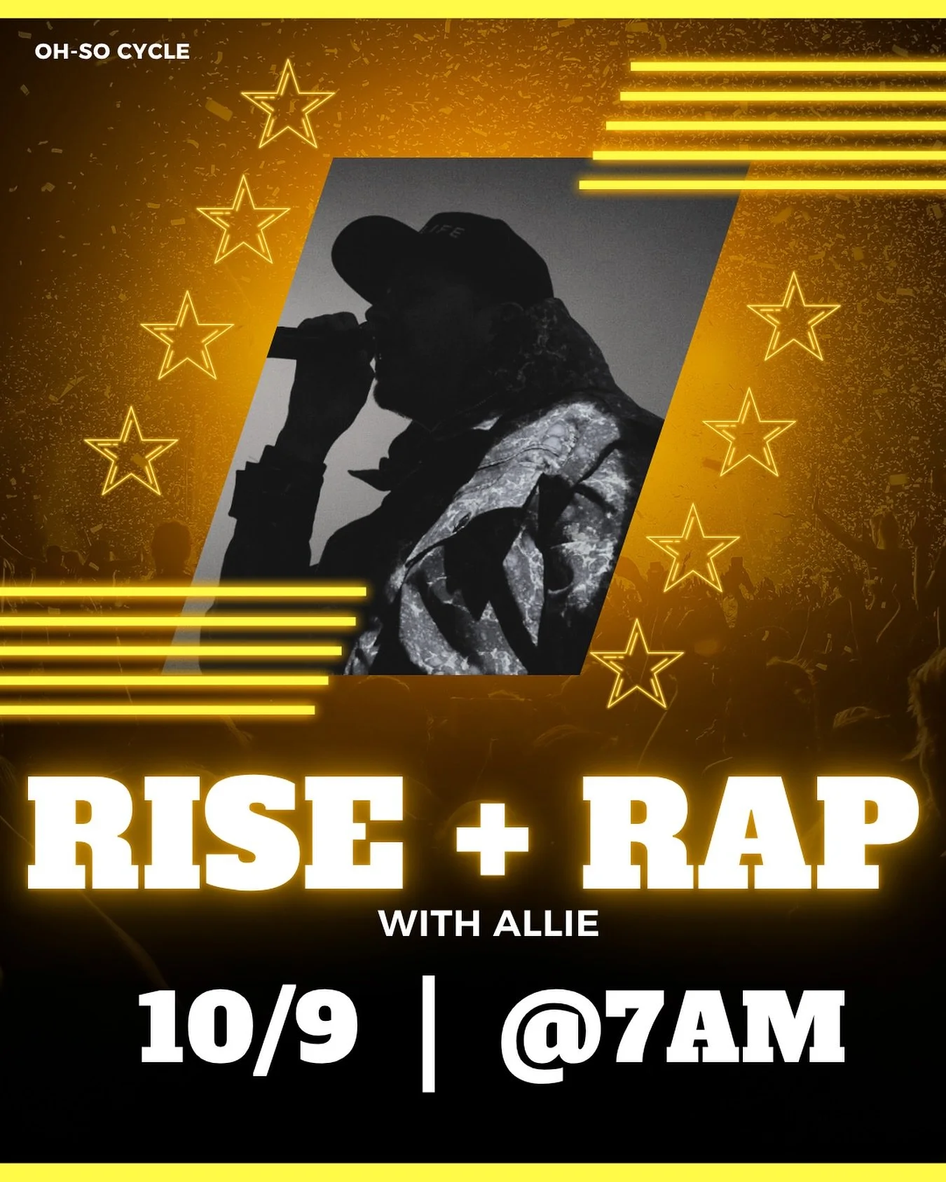 Wake up and WERK 💪 Join Allie this Thursday at 7AM for Rise + Rap &mdash; where early morning meets epic beats 🔥 Don&rsquo;t sleep on this one -  bikes are filling fast!

#OhSoCycle #RiseAndRap #NewarkDE #IndoorCycling #MorningMotivation #SpinClass