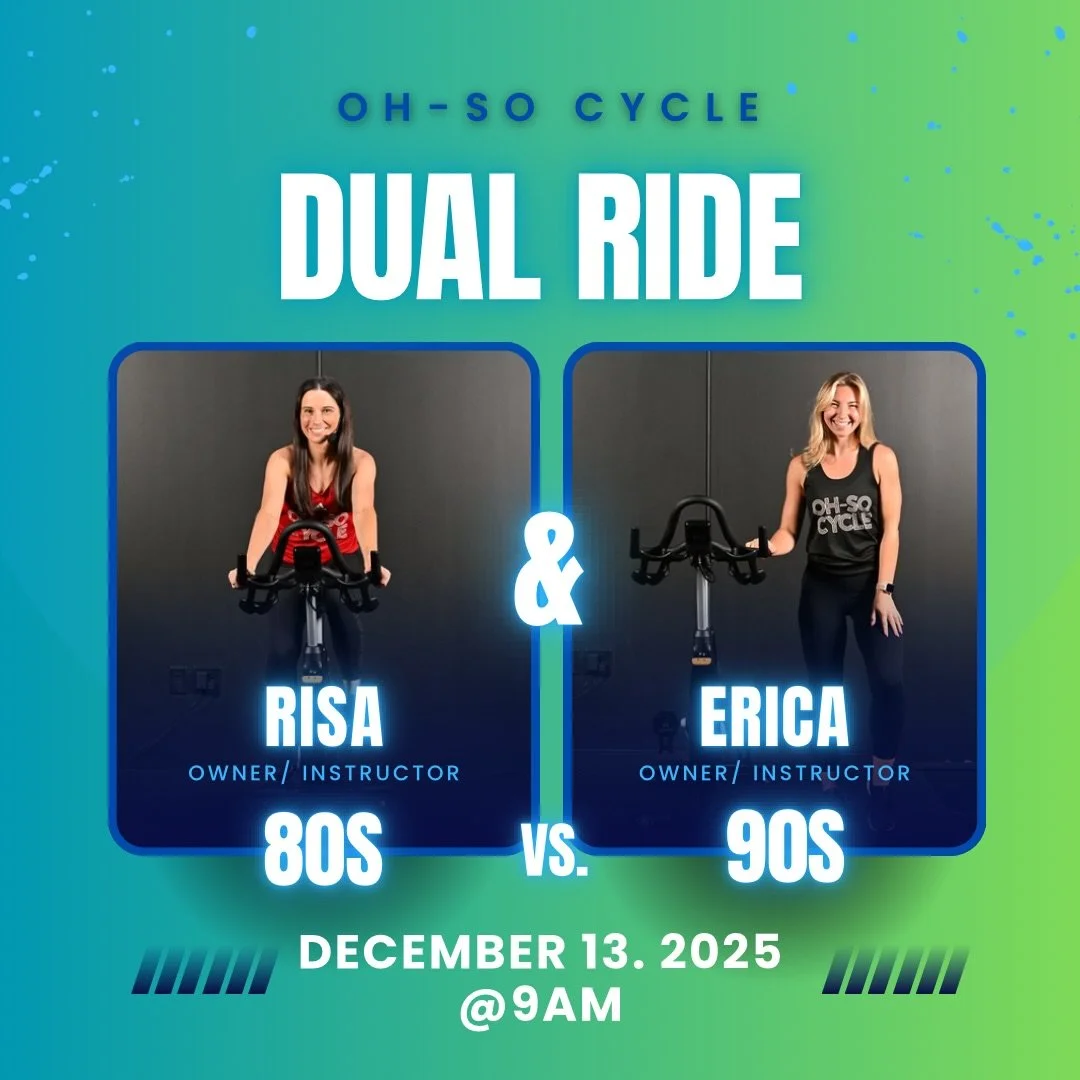 80s vs 90s this Saturday 🎶🔥
Risa and Erica are teaming up for the ultimate dual ride - one decade each, all the vibes.
December 13 at 9AM&hellip; which era are you riding for?

#80sVs90s #DualRide #OhSoCycle #CycleFam #SpinLife #NewarkDE #ThemeRide
