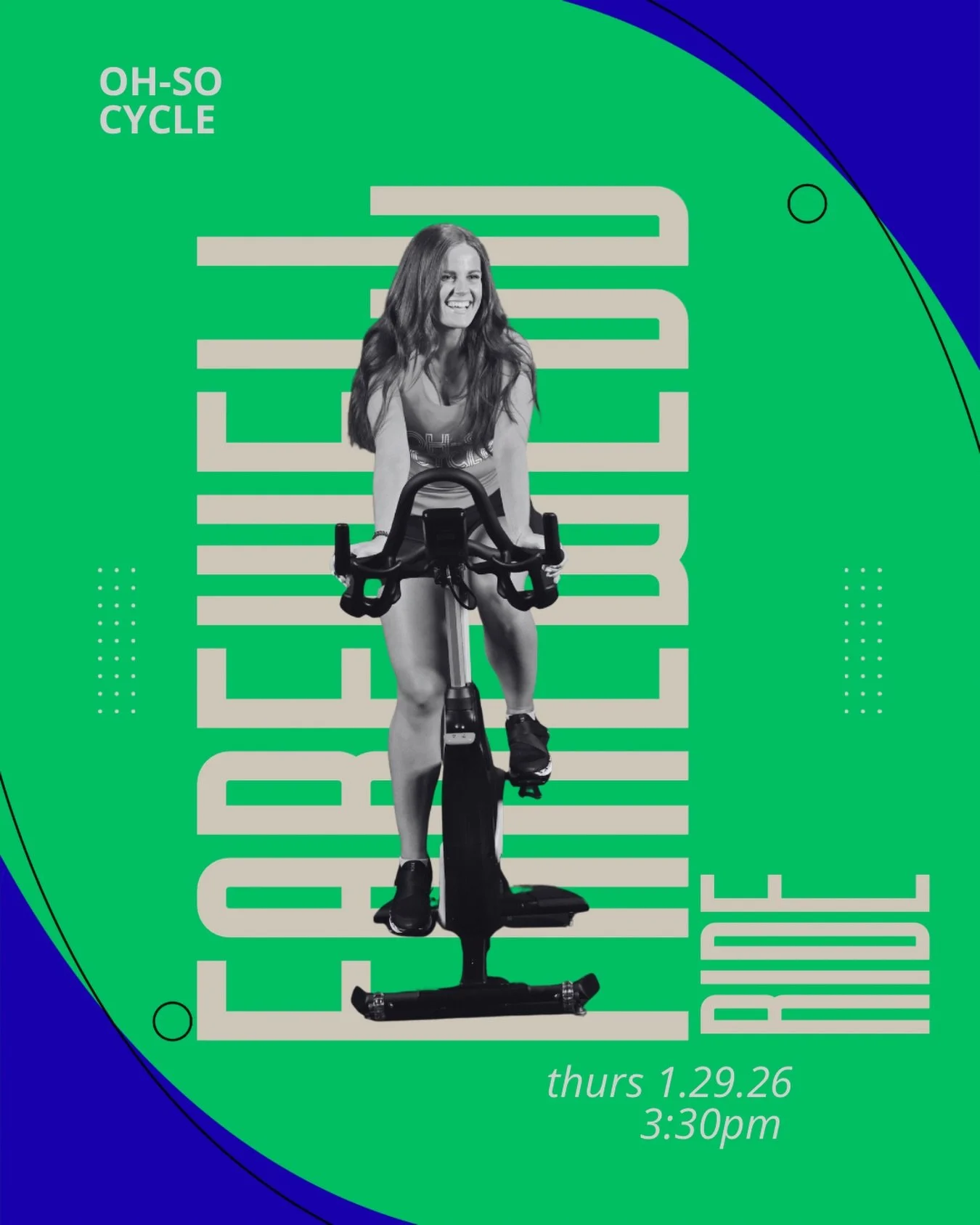 Allie&rsquo;s farewell ride 🤍⚡️
One last Power Hour on the podium, one last push together.

Join us this Thursday as we celebrate Allie, her energy, her impact, and all the moments she&rsquo;s created at Oh-So Cycle. Expect big climbs, big feelings,