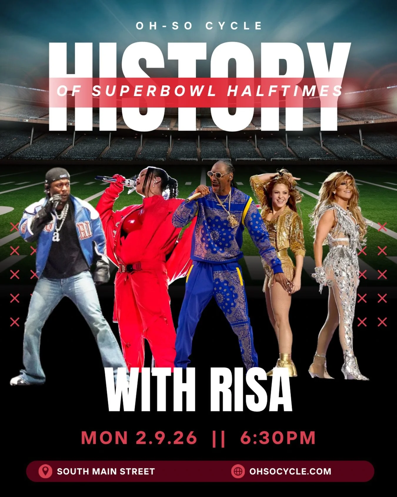 We&rsquo;re bringing the halftime show to the podium. 🏟️🔥

From Rihanna to Snoop, Shakira to J.Lo and beyond - this ride is stacked with the most iconic Super Bowl halftime moments ever. Big performances, big energy, and a playlist worthy of the ma