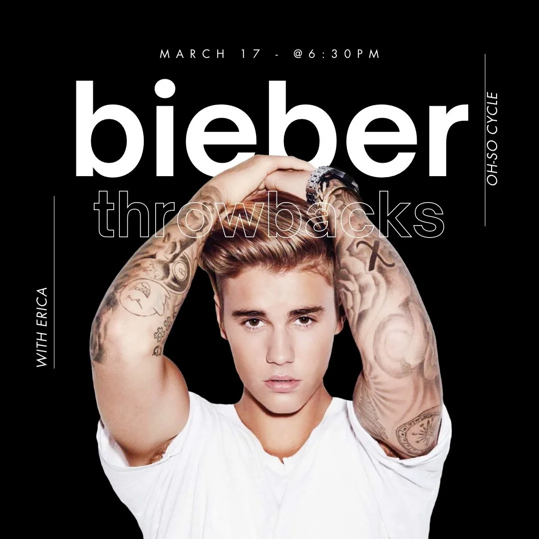 Baby, baby, baby&hellip; you know the rest. 🎶

We&rsquo;re throwing it back to the early hits and the Bieber era we all remember. Expect sing-along moments, high energy, and plenty of nostalgia on the bike.

📍 March 17 | 6:30 PM
🎧 With Erica

If y