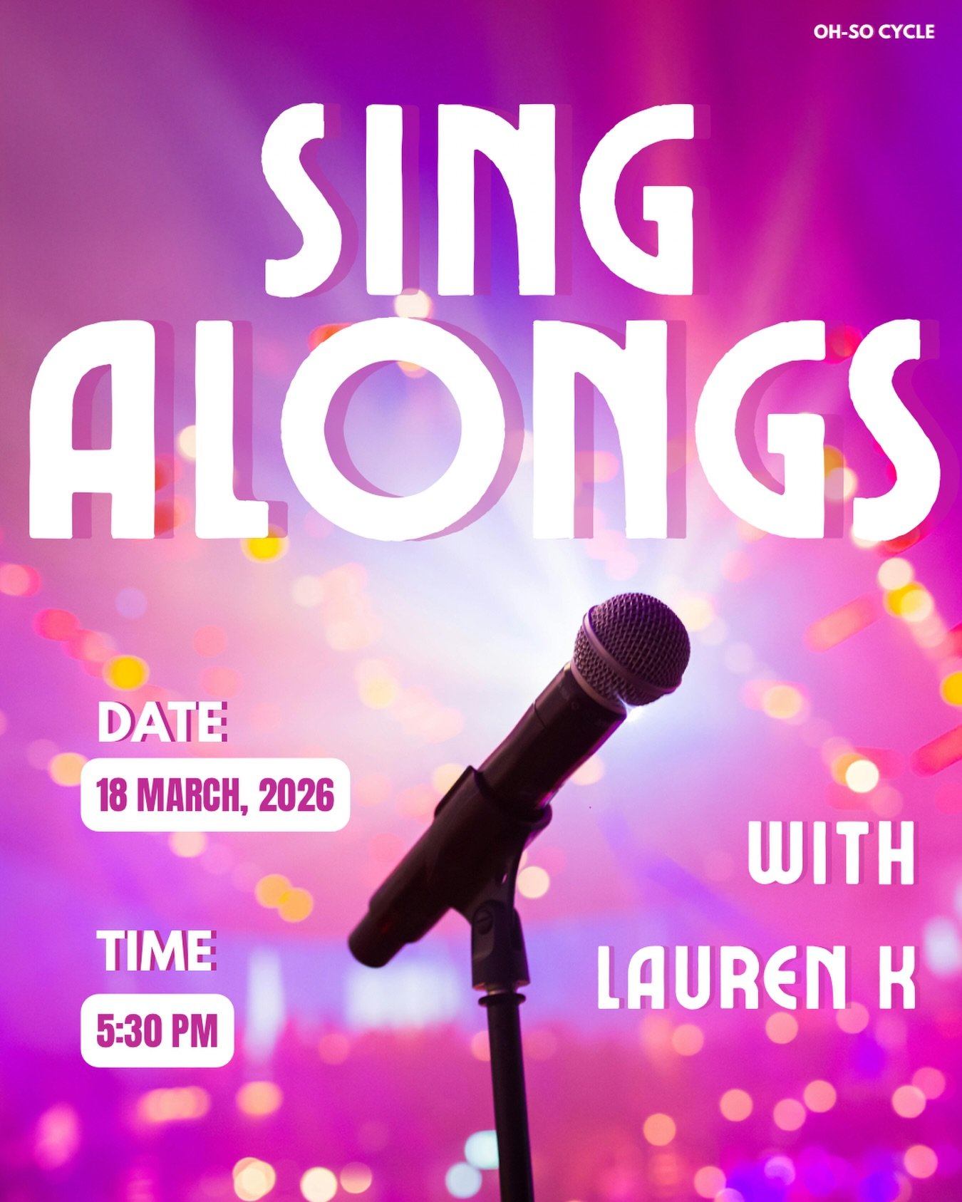 Main character energy only. 🎤✨

Our Sing Along Ride is your chance to turn the studio into your stage - big vocals, feel-good hits, and zero judgment (just vibes).

What is your sing-along song?!

📍 March 18 | 5:30 PM
🎧 With Lauren K

If you know 