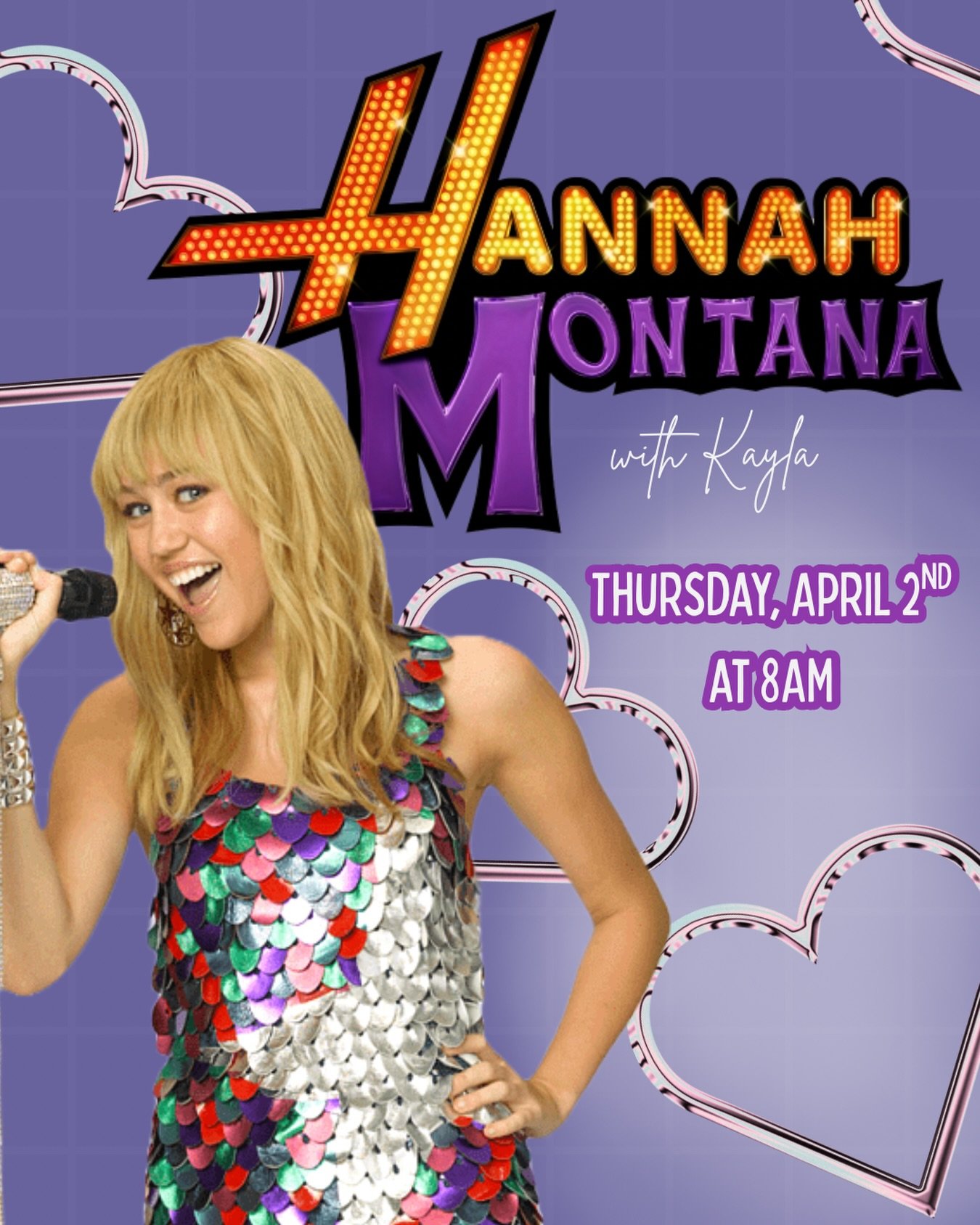 You get the best of both worlds ✨🎤

Throw it back with all your favorite Hannah Montana hits and start your morning on a high note 💜

Thursday, April 2nd at 8AM with Kayla - let&rsquo;s ride like it&rsquo;s Disney Channel days 💫

#OhSoCycle #Hanna