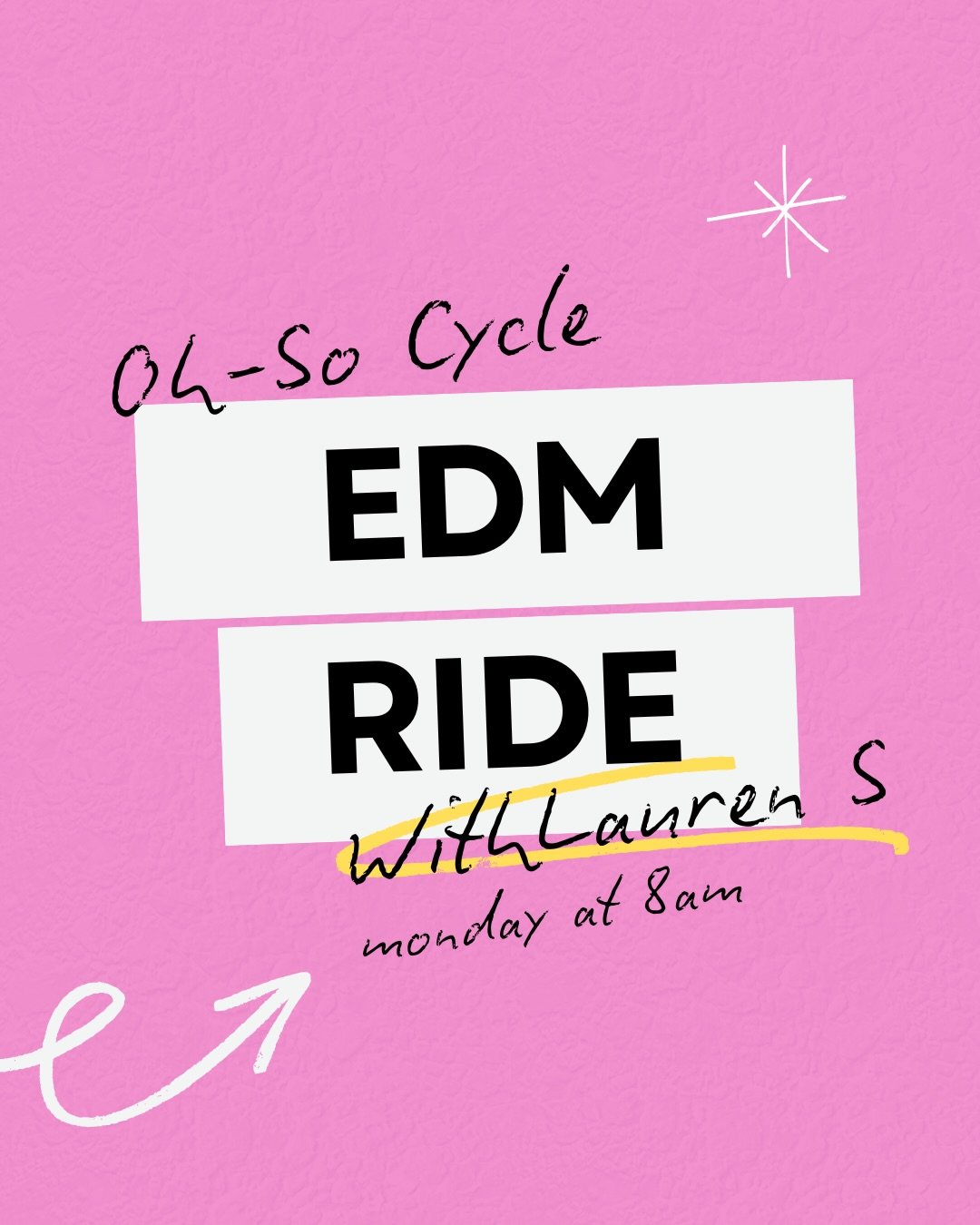 Today&rsquo;s lineup is stacked 🎶🔥

⚡️ 8AM: EDM Ride with Lauren S
High energy, big drops, and the perfect way to start your day

🕺 6:30PM: Michael Jackson Arms + Intervals with Risa
Iconic hits, strong arms, and a ride that hits every beat

Come 