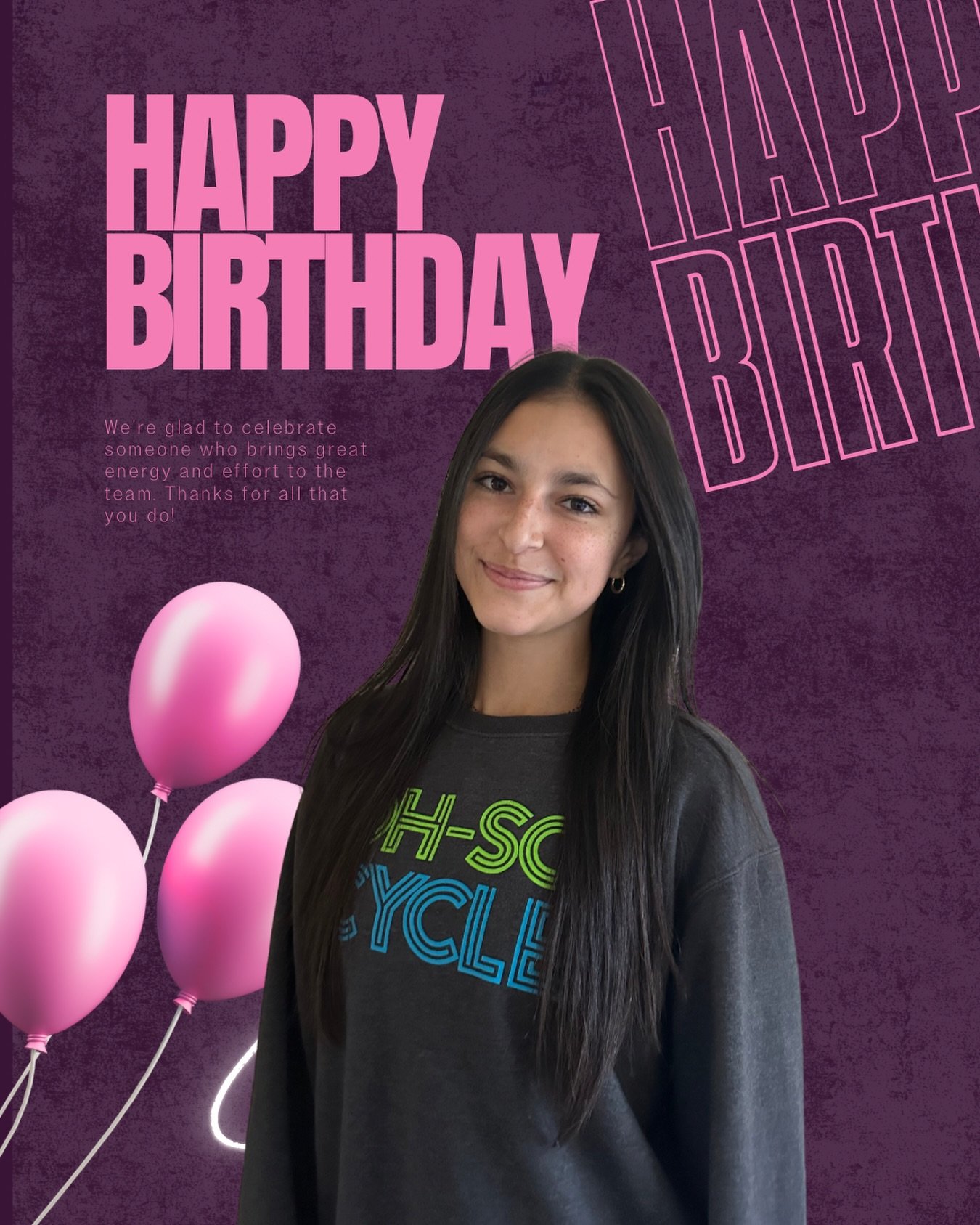 Happy 21st, Caleigh 🎉💖

One of the friendly faces that makes Oh-So Cycle feel like home - always bringing great energy and a warm welcome

We&rsquo;re so lucky to have you 🫶 cheers to 21!!!

#OhSoCycle #BirthdayCelebration #21stBirthday #StudioFam