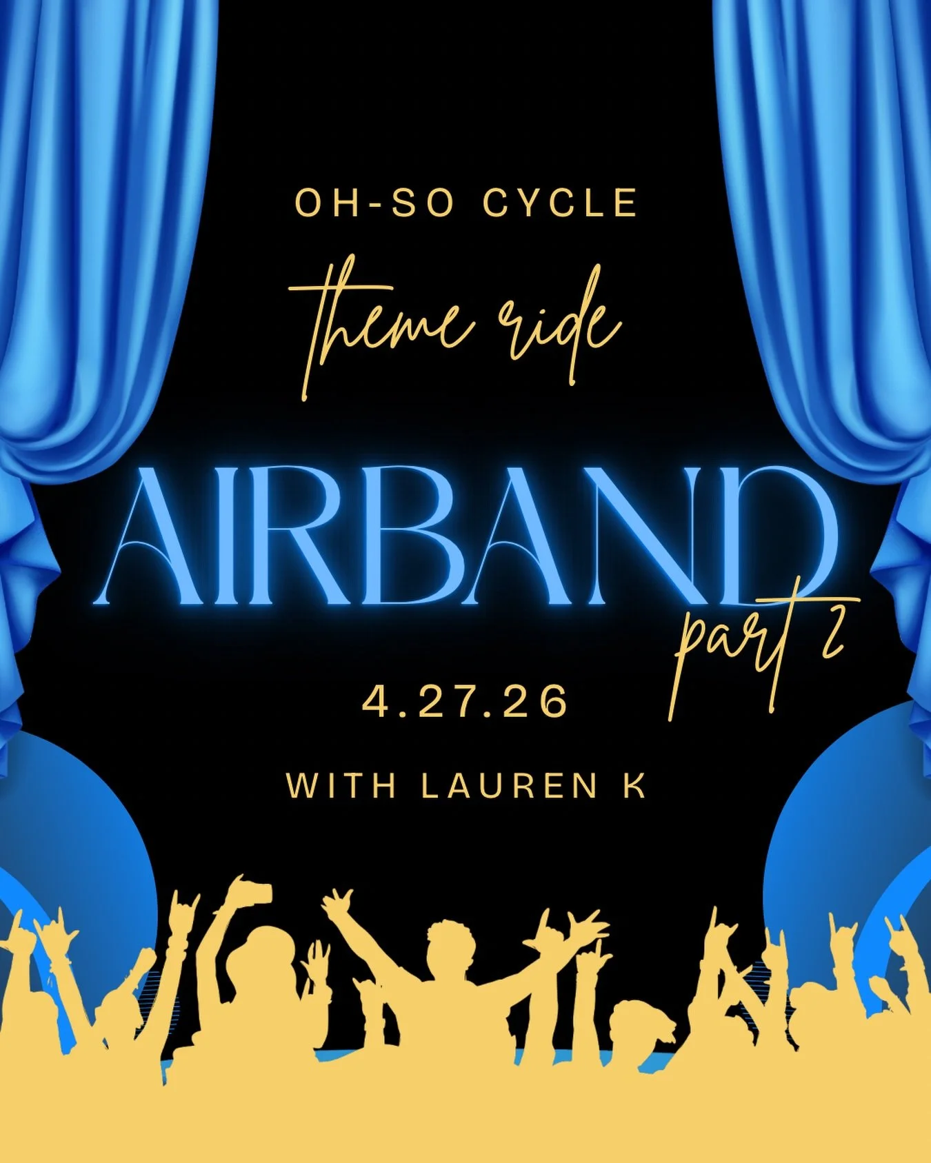 You asked&hellip; so we had to bring it back 🎤🔥

AIRBAND PART 2 is popping up TOMORROW by popular demand with Lauren K!

Expect the songs, the energy, and the main character moments all over again 👀

See you on the bike for another round of Airban