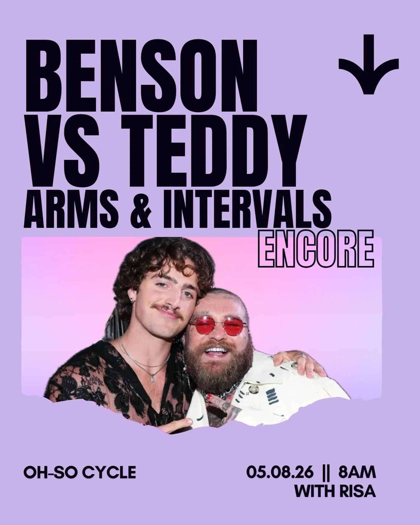 You asked&hellip; so we&rsquo;re bringing it back 🎤🔥

Due to a last-minute schedule change, Benson vs Teddy: Arms &amp; Intervals ENCORE is officially back on the schedule with Risa.

More singalongs, more arms, more chaos, more dramatic chorus mom