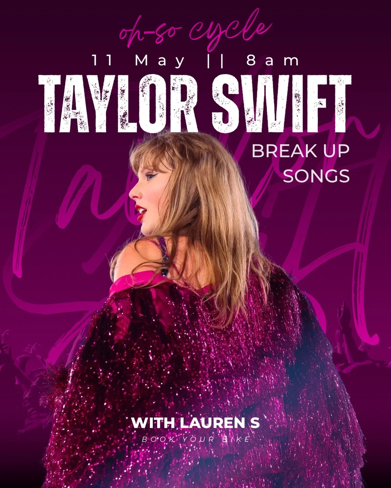 Calling all tortured poets, angry girls, and &ldquo;I&rsquo;m so over it&rdquo; anthem lovers 💔✨

Taylor Swift Breakup Songs rides tomorrow at 8AM with Lauren S - featuring all the emotional damage, dramatic bridges, and scream-worthy lyrics you cou