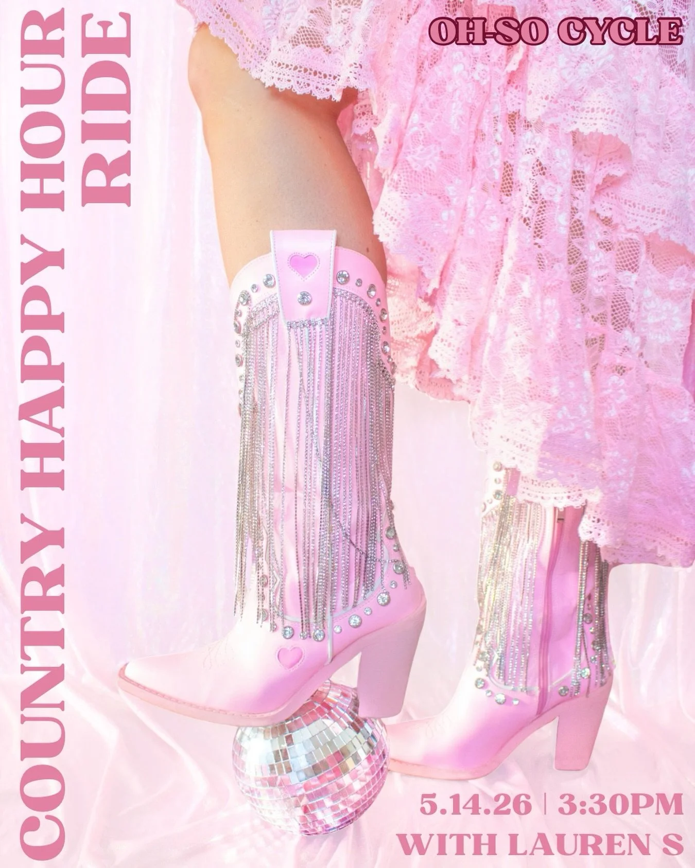 Cowgirl boots, country hits, and a whole lot of energy 🤠✨

Country Power Hour rides tomorrow at 3:30PM with Lauren S 🎶💥

Expect a playlist full of country favorites, upbeat mixes, climbs, pushes, and all the good vibes to get you through your Thur