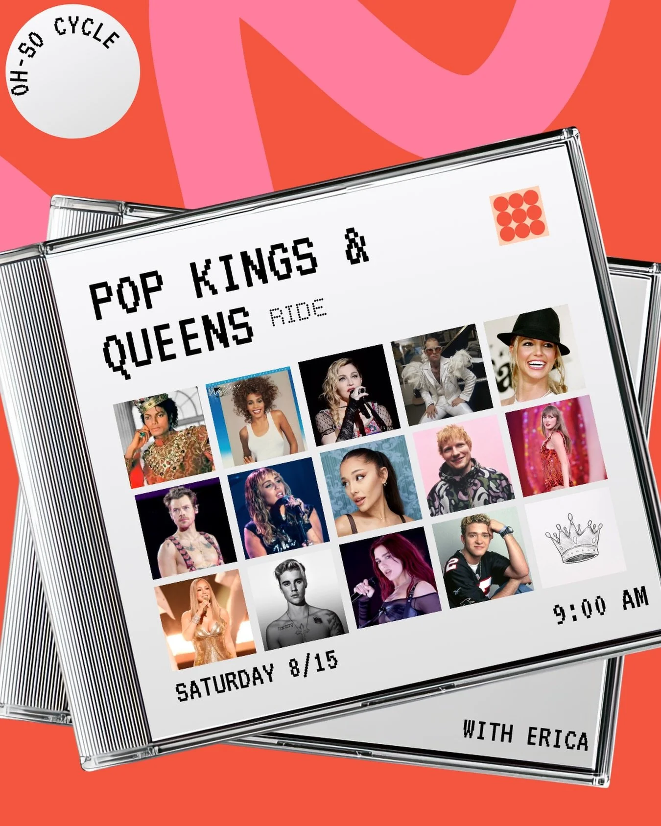 Pop royalty takes over the podium tomorrow 👑🎶

From the icons who started it all to today&rsquo;s biggest names, Erica is bringing the Kings &amp; Queens of pop together for one playlist.

Saturday, August 15 | 9AM
with Erica

Who gets your crown? 