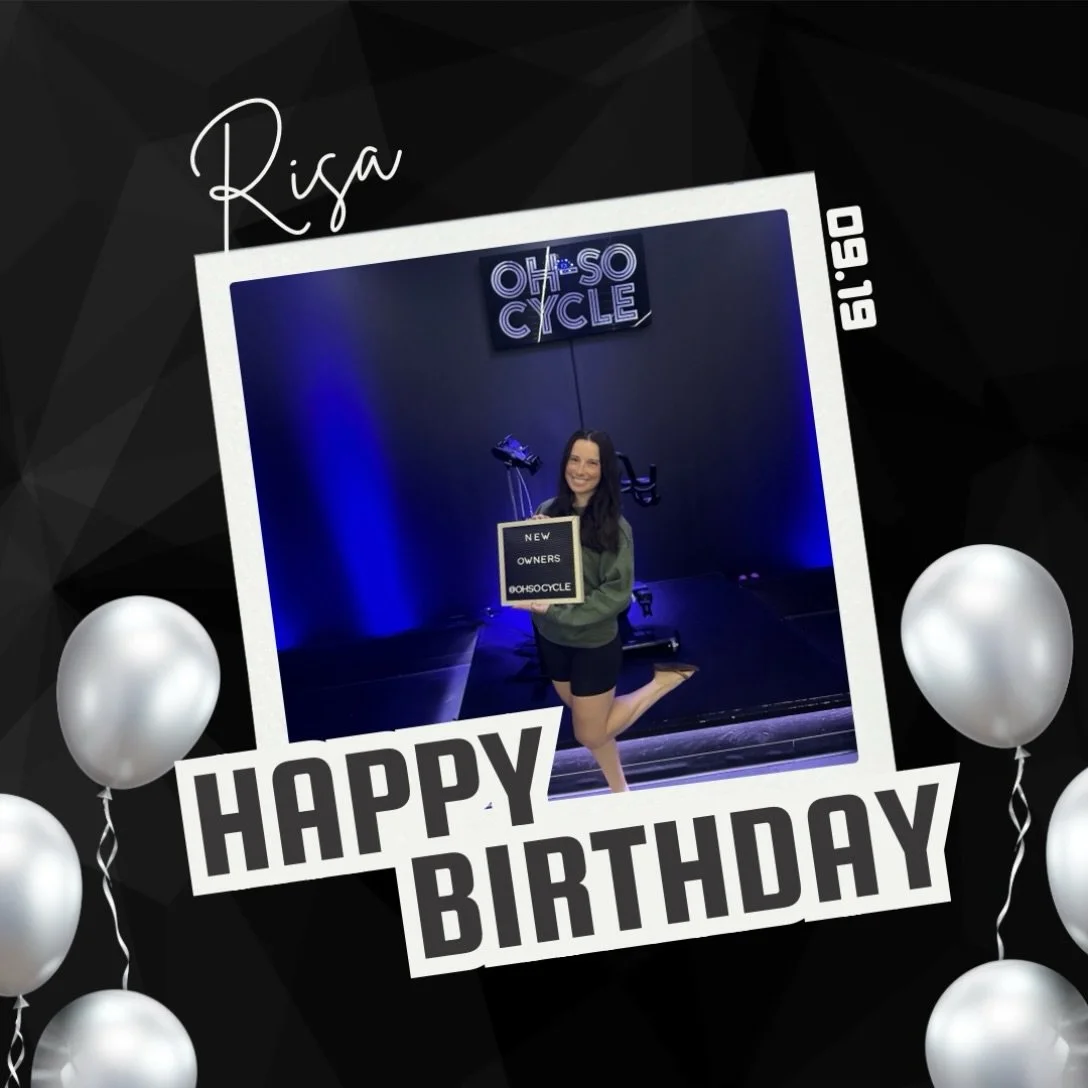 Happy Birthday to our Risa!! 🥳💙💚

She keeps our schedule running, trains our instructors, somehow always brings a killer class, and does about a million other things behind the scenes that keep Oh-So moving.

More than that, she brings so much hea