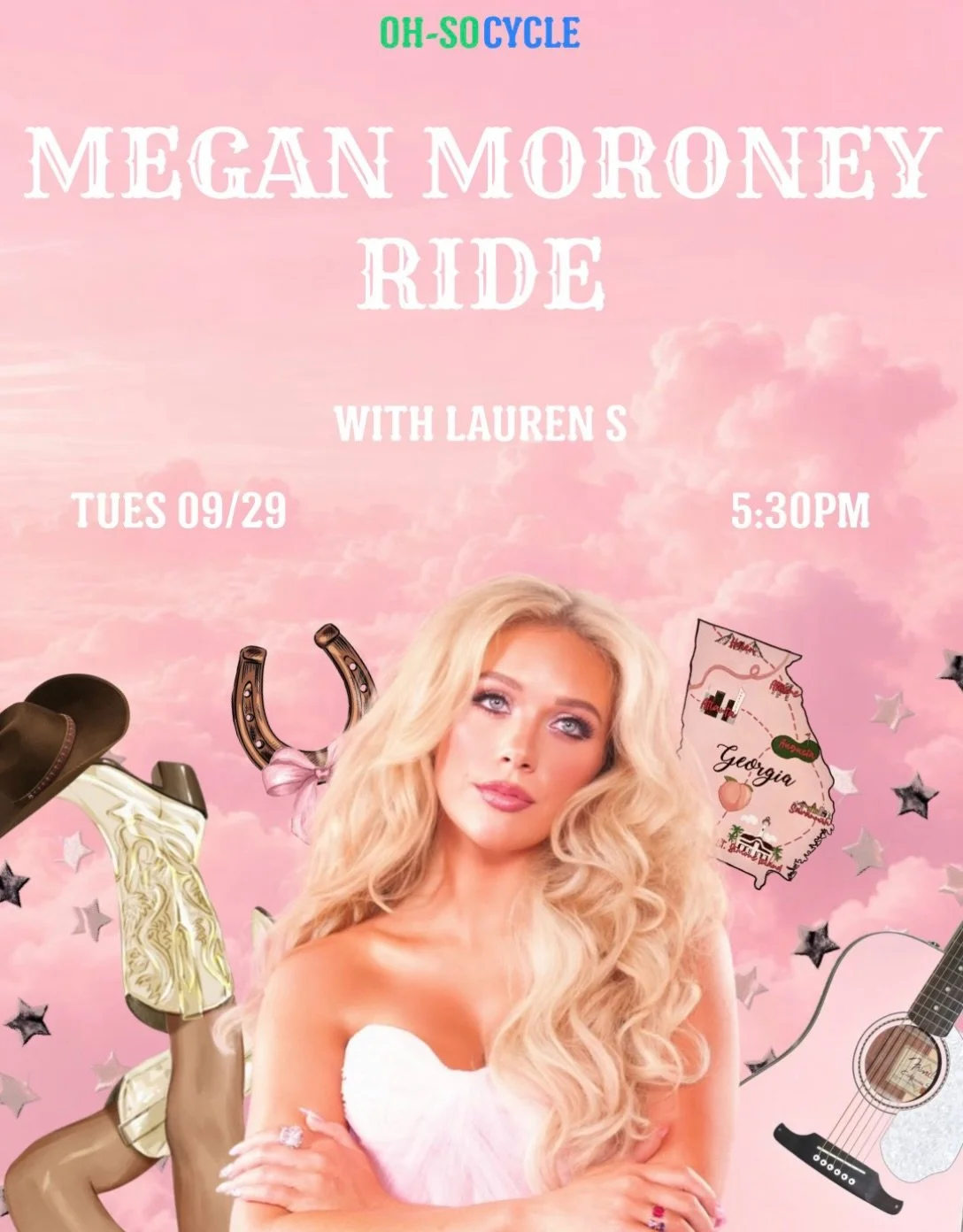 HEAD IN THE CLOUDS, FEET ON THE PEDALS ☁️🩷

We&rsquo;re riding straight to Cloud 9 with the country songs turned all the way up and our cycling shoes on ✨

Grab your bike &amp; come get lost in the clouds with us🚲⭐️

#meganmoroney #ohsocycle #newar