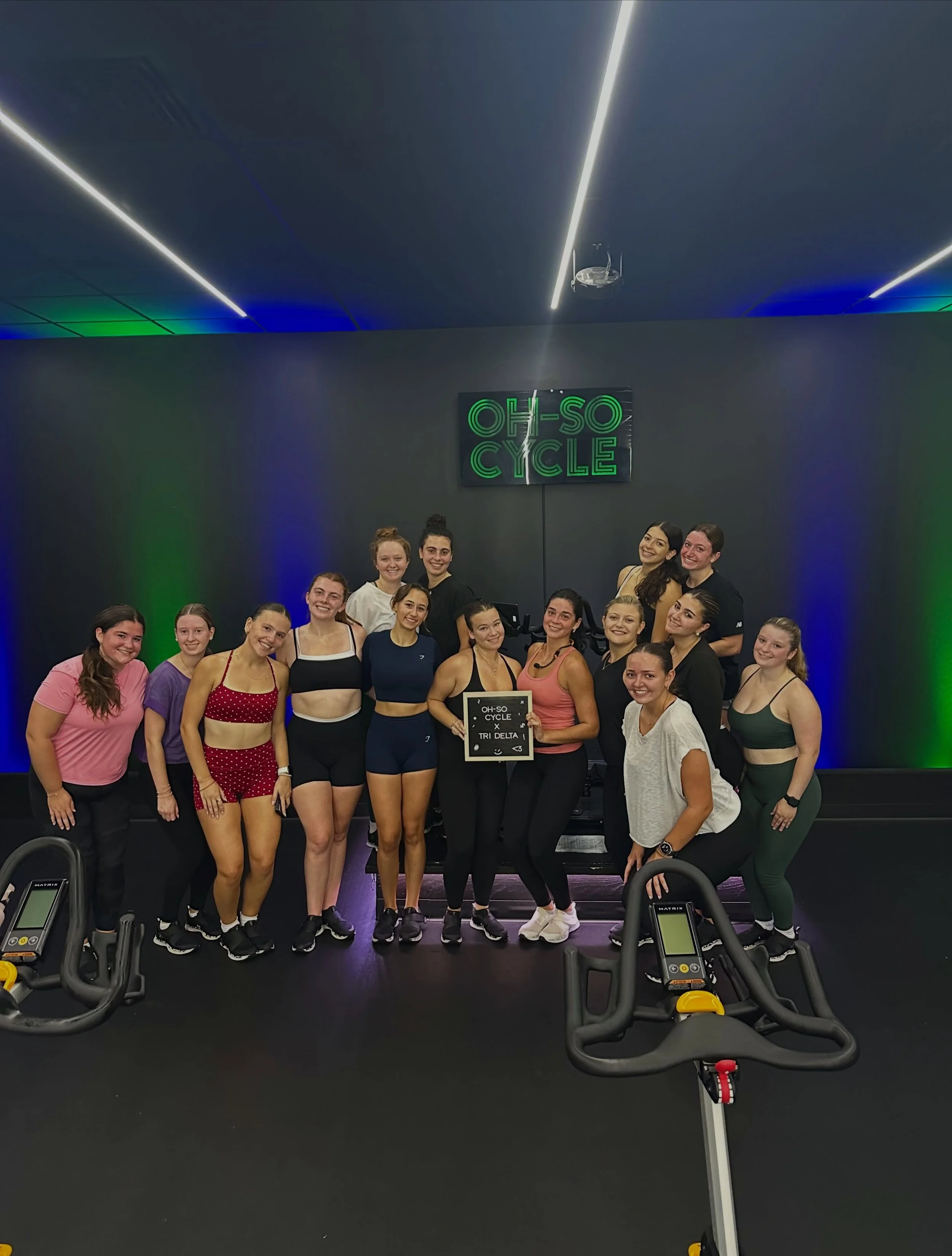 A LITTLE &Delta;&Delta;&Delta; ENERGY IN THE STUDIO 💙🐬✨ 

There&rsquo;s something extra special about getting to ride alongside your sisters 🫶

Such a fun night with Tri Delta &mdash; thanks for bringing the energy and making this ride one to reme