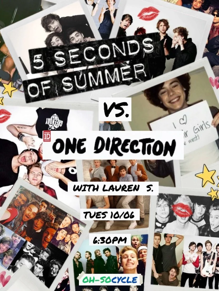 AND WE DANCED ALL NIGHT TO THE BEST SONG EVER&hellip; EXCEPT THIS TIME WE&rsquo;RE ON BIKES 🎶🚲

5SOS vs. One Direction is taking over the studio for a ride straight out of your fangirl era. Come ready to sing every word like it&rsquo;s still 2014 ?