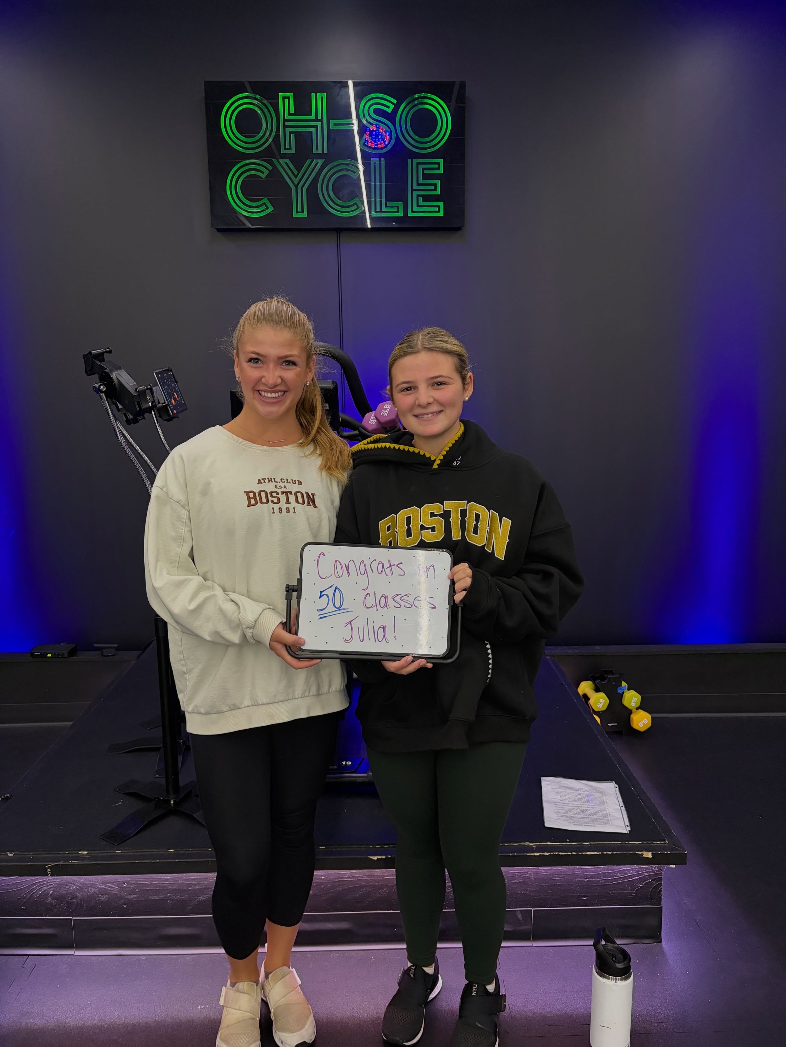 5️⃣0️⃣ rides down and so many more to go! 🚲💗 

A huge shoutout to Julia for hitting her 50th class with us! We love seeing you show up, put in the work, and bring your energy to every ride. ✨🫶

Cheers to 50 and everything still to come! 🥂💫

#ohs