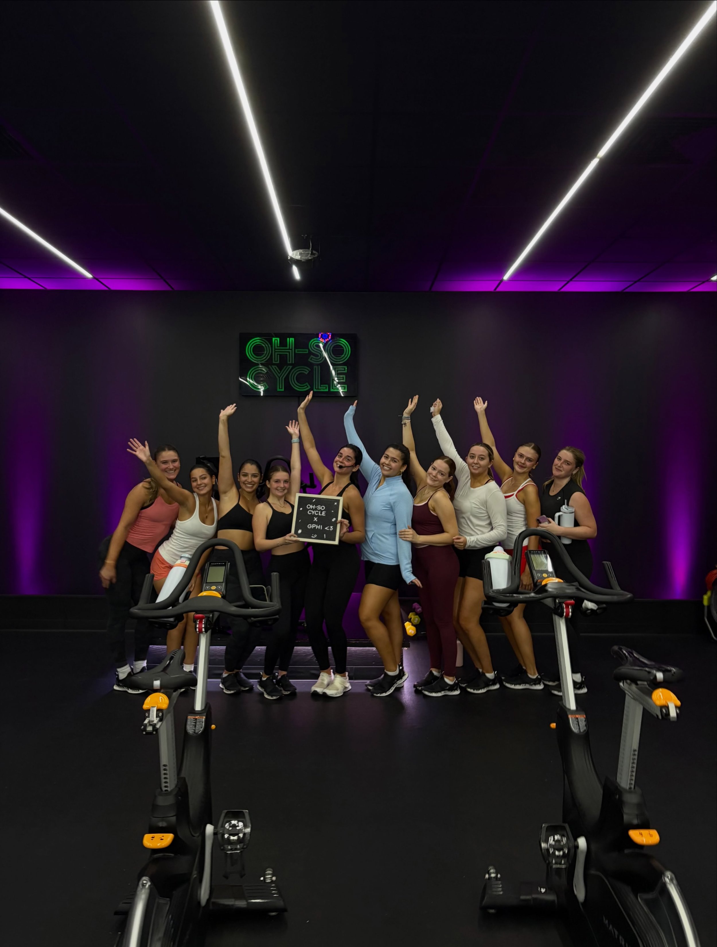 Sisters who spin together, stay together! 💖🚲 

Gamma Phi took over the studio and brought nothing but good vibes, laughs, and LOTS of energy! Founded upon a rock and fueled by sisterhood, these girls sure know how to make a ride memorable! 🌙🌸 🐞 