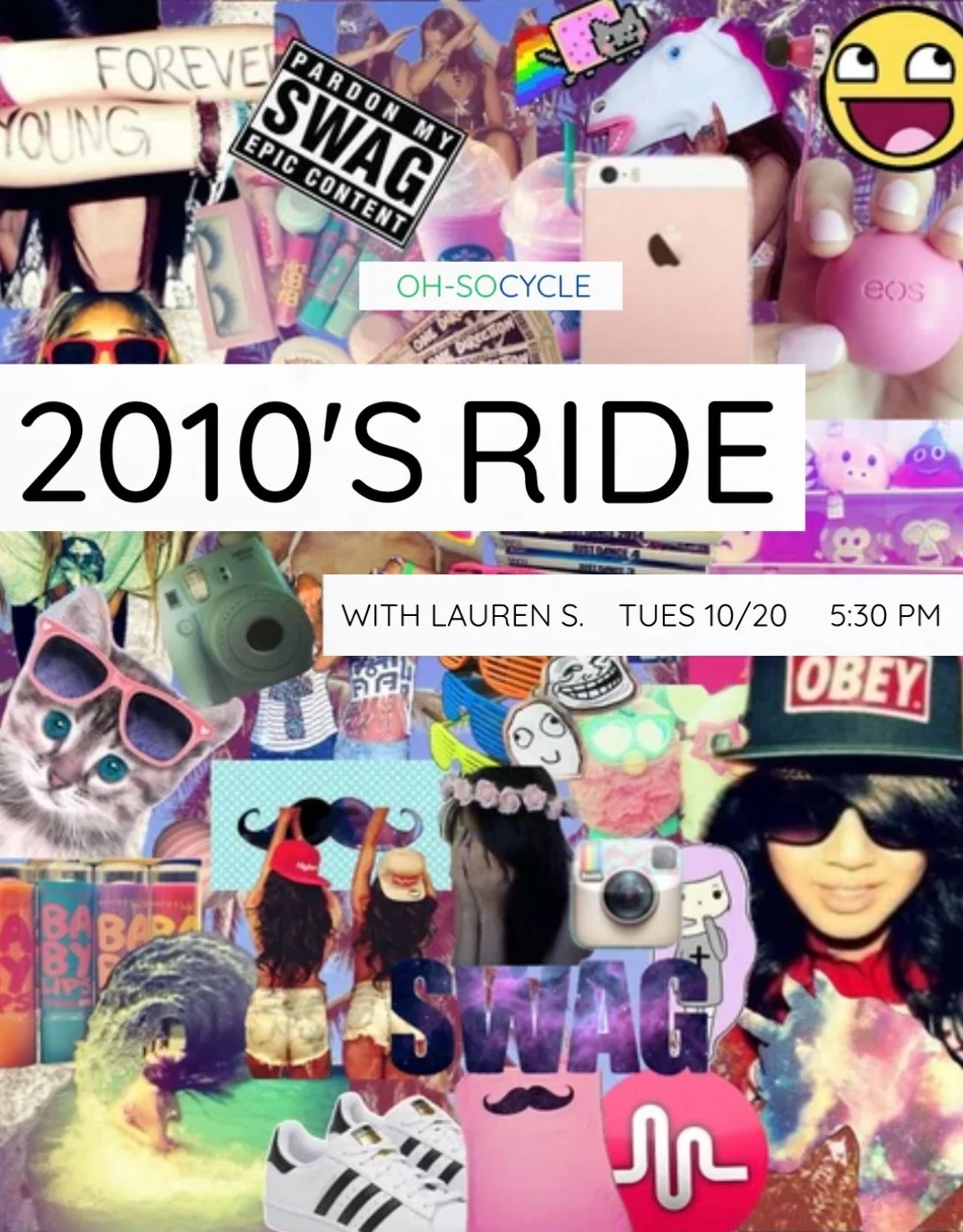 Keep calm and pedal on😎✌️💿 

We&rsquo;re bringing back the era of duck-face selfies, galaxy leggings, and the songs that practically raised us📱

Consider this your official time machine back to the good old days, except this time we&rsquo;re clipp