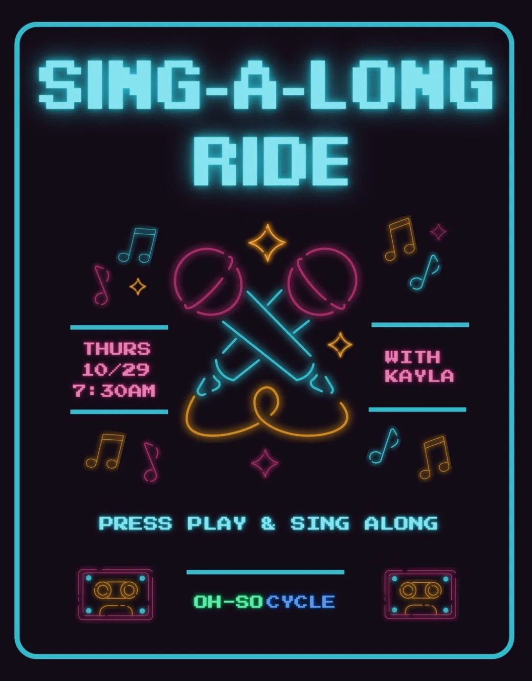 Perfect pitch? Never heard of her. 🤭🎤 

All you need is your favorite workout outfit, a little energy, and the confidence to belt out every lyric. We&rsquo;re making this ride one big sing-along party! 🎶✨

Book your bike and let&rsquo;s make some 