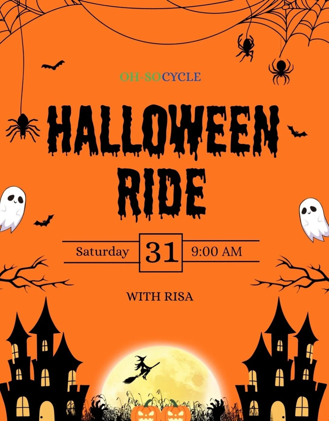 Something wicked this way rides&hellip; 🧙&zwj;♀️🕸️ 

The beats are haunting, the energy is brewing, and we&rsquo;re ready for a spooktacular time! 🎃✨

Your bike is calling. Don&rsquo;t ghost us! 👻 

#ohsocycle #halloweeen #halloweenride #i̇ndoorc