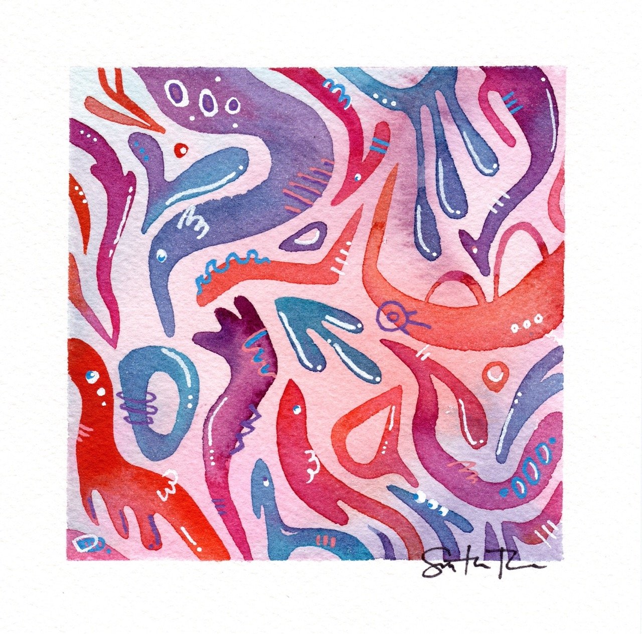 Potion for Joy, 5"x5" framed | $200