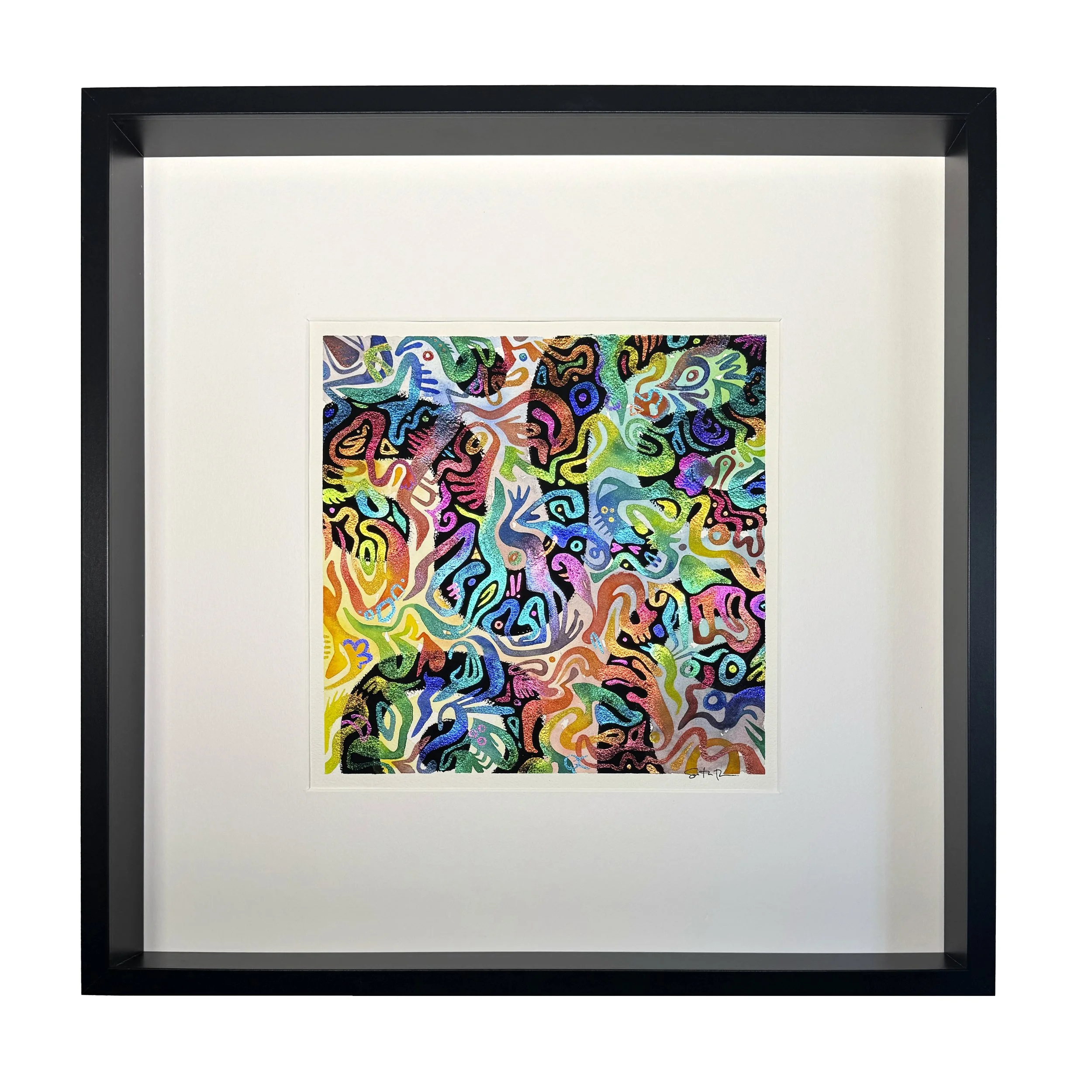 Flirting with Myself, 12"x12", framed | $600