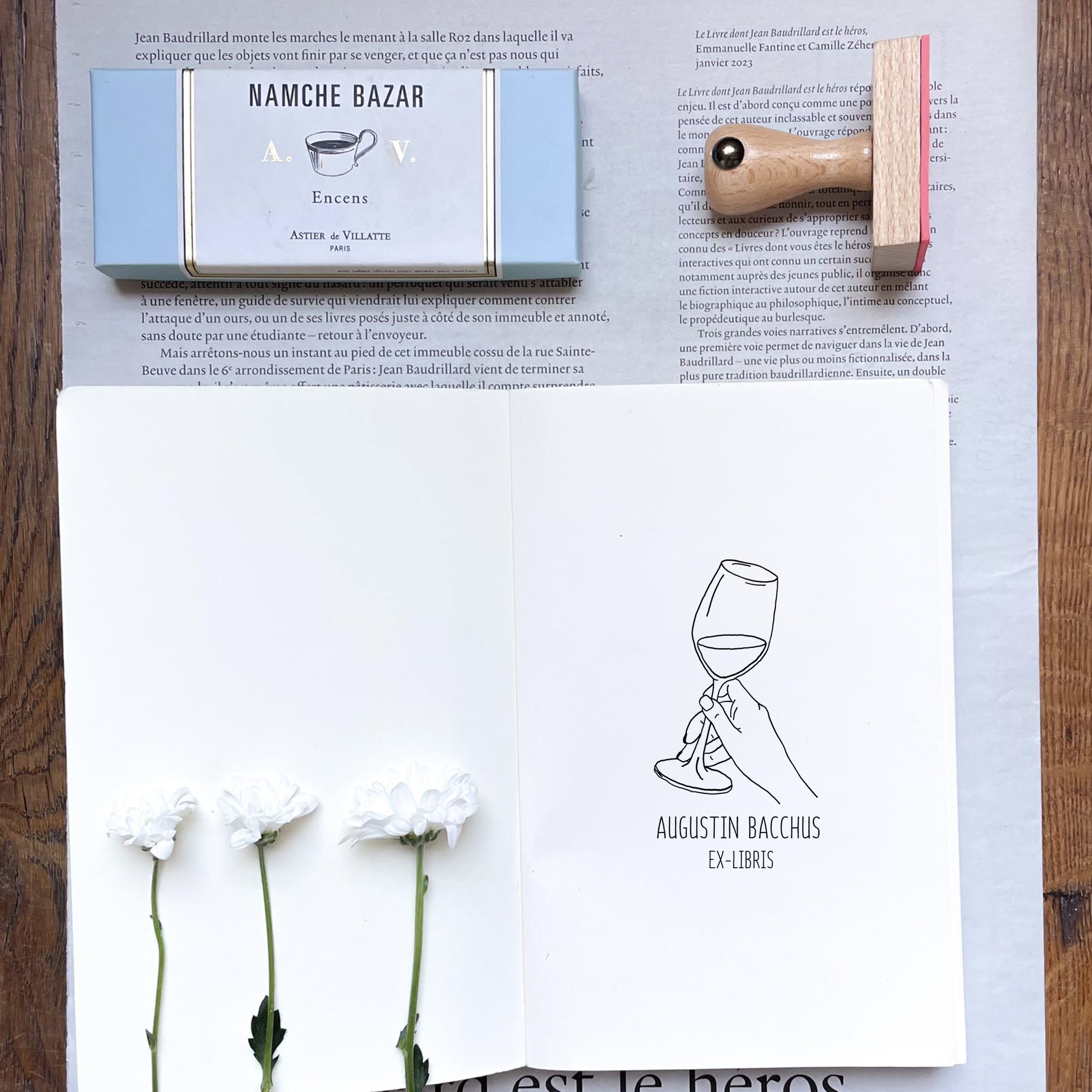 Ex-Libris - Le Verre à Pied - Atelier ExLibris