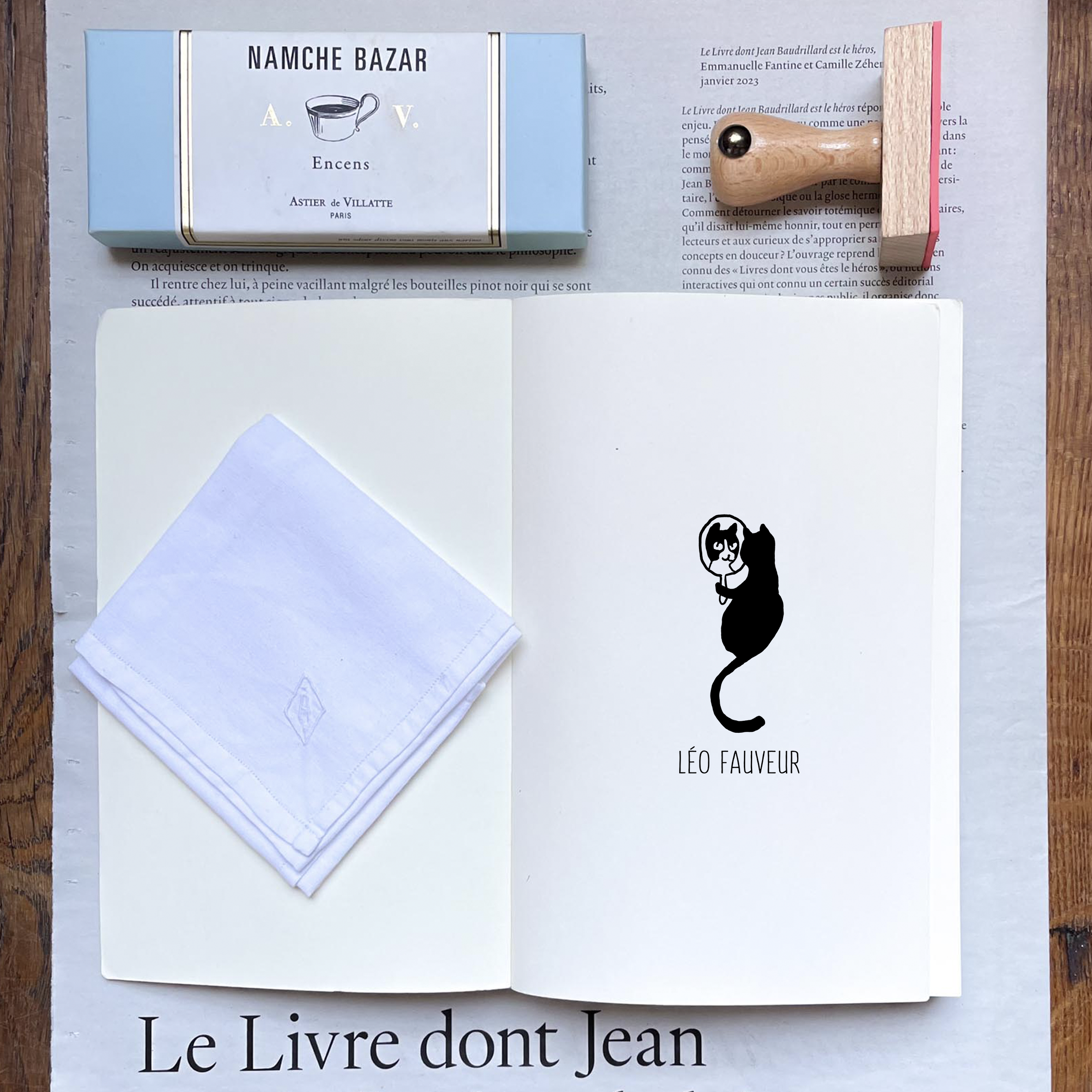 Ex-Libris - Chat Narcissique - Atelier ExLibris