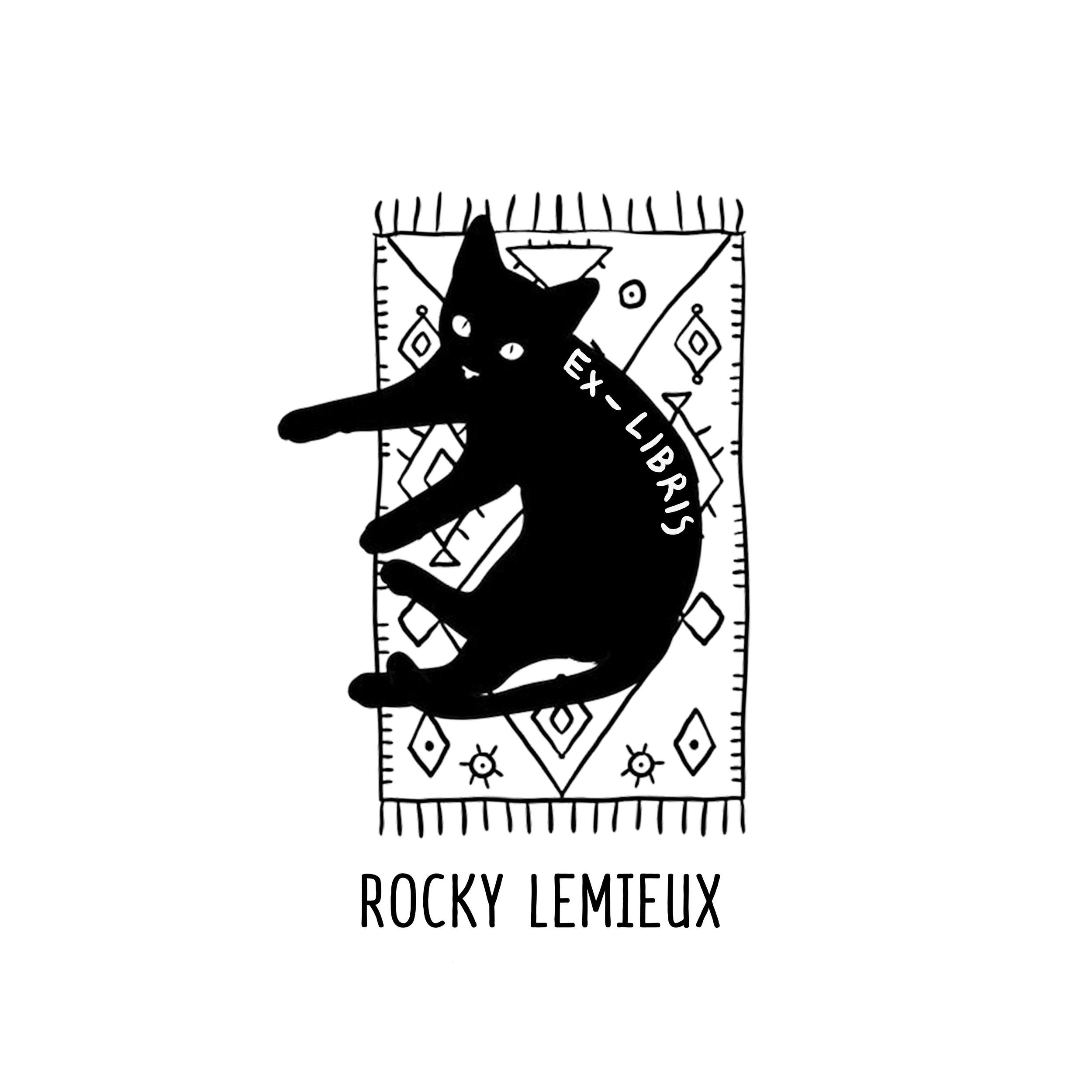 Ex-Libris - Chat au Repos - Atelier ExLibris