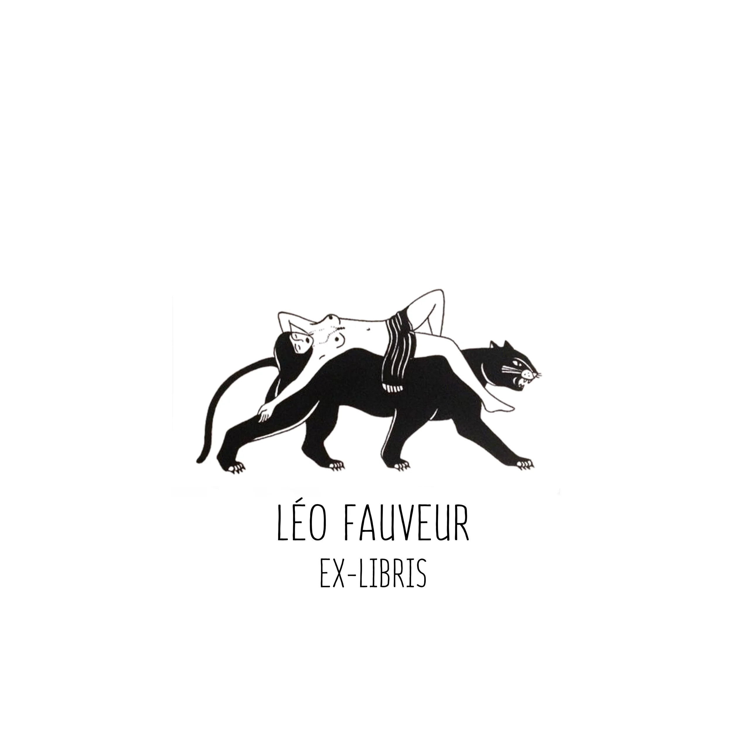 Ex-Libris - Lazy Panthère - Atelier ExLibris