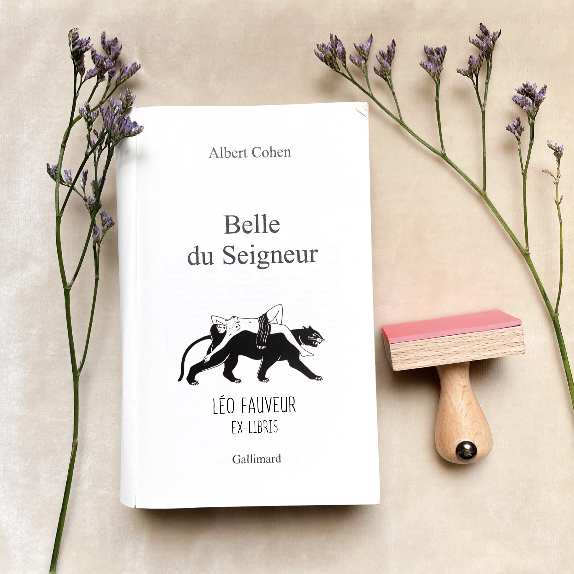 Ex-Libris - Lazy Panthère - Atelier ExLibris