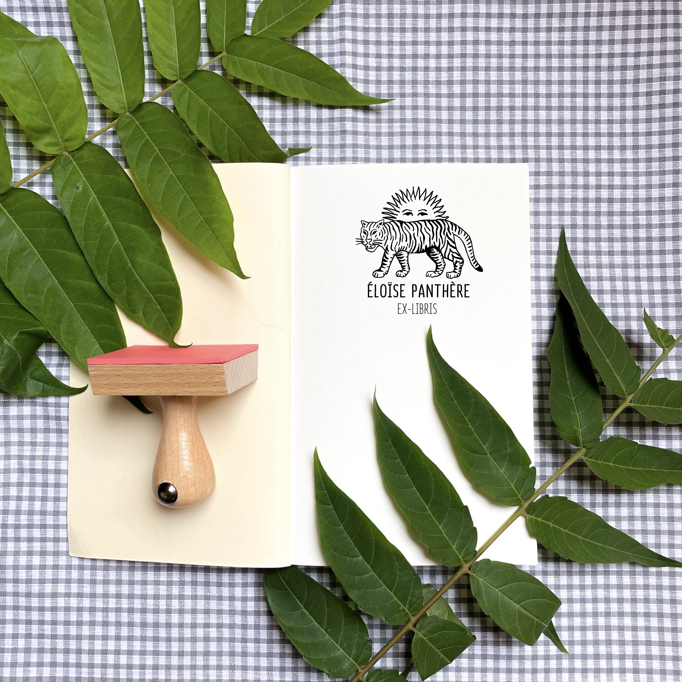 Ex-Libris - Tigre Solaire - Atelier ExLibris