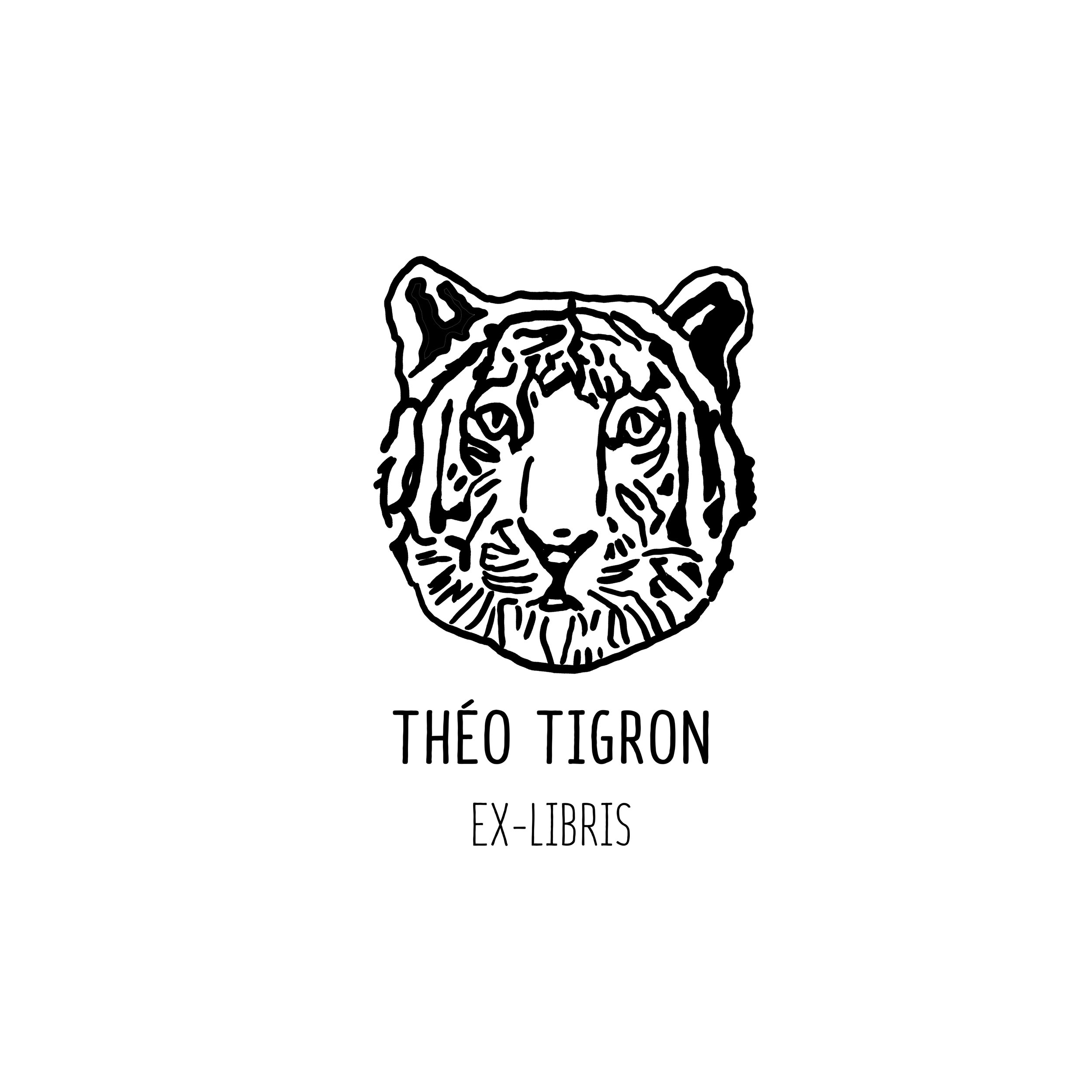 Ex-Libris - Tête de Tigre